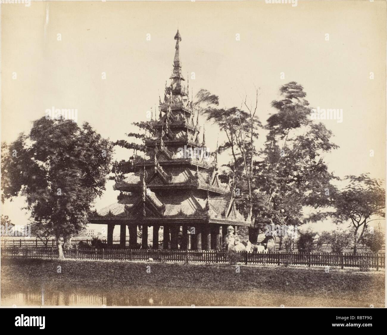 -Burmese Pagoda in the Eden Gardens, Calcutta- Stock Photo