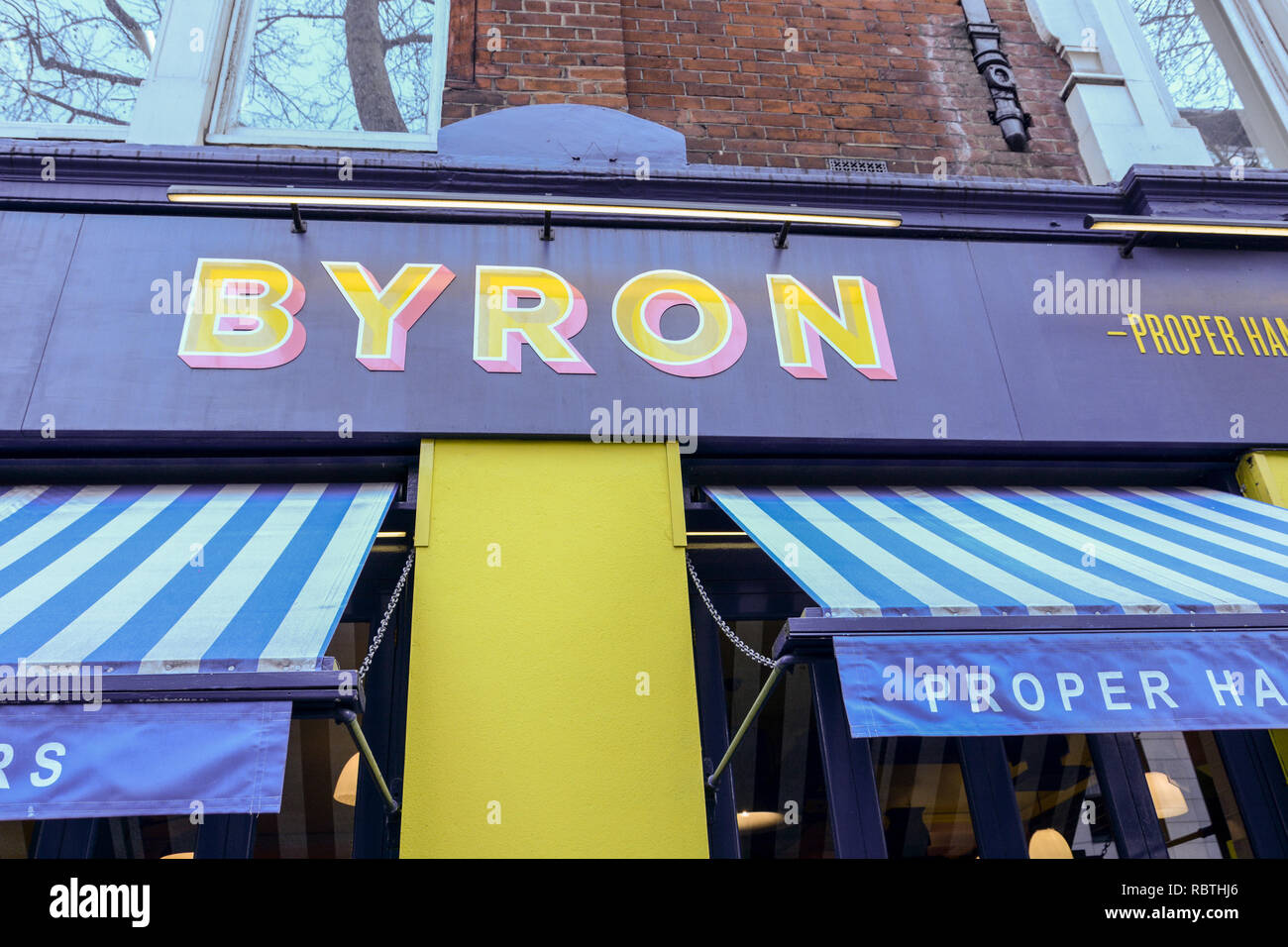 Byron Leicester Square, Charing Cross Road, London, WC2, UK Stock Photo