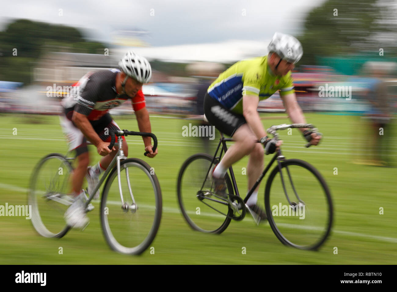 cycle race at Highland Games Scotland Stock Photo