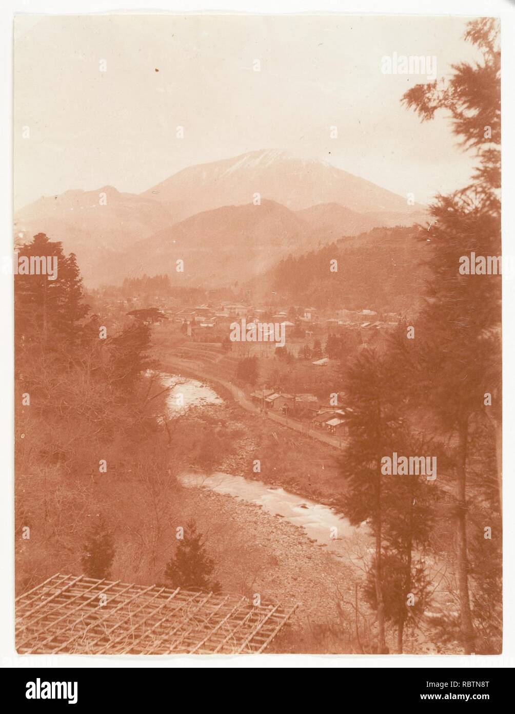 -View of a Village in a Valley Stock Photo - Alamy