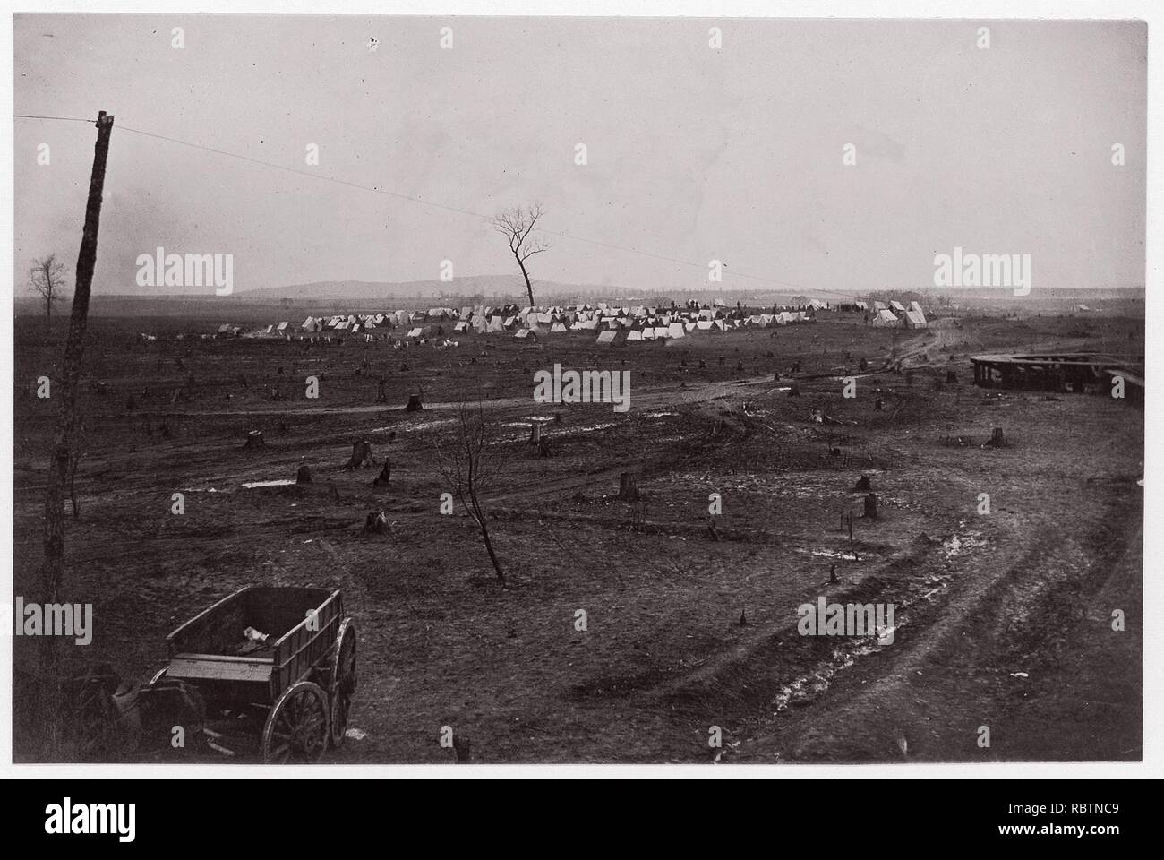 Wagon in landscape army hi-res stock photography and images - Alamy