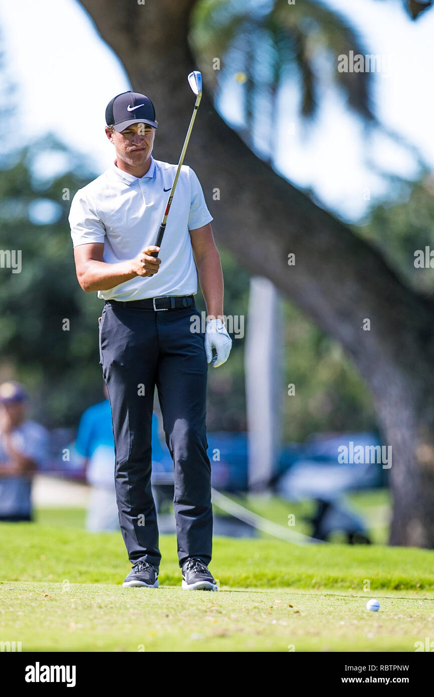 Honolulu, Hawaii, USA. 11th Jan, 2019. Cameron Champ lines up his shot