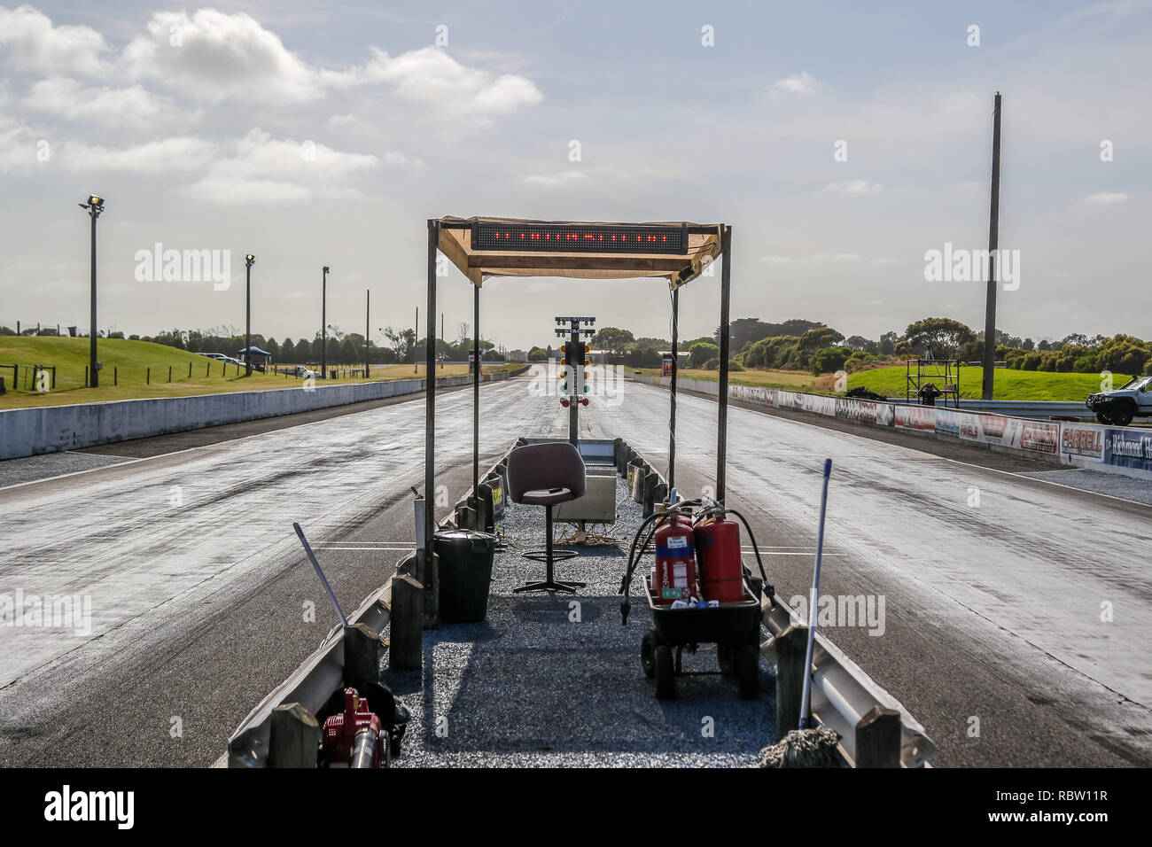 Portland, Victoria, Australia. 12th Jan, 2019. Andra Summit Racing Equipment SouthCoast Raceway 660 -12 January 2018-Portland, Victoria, Australia- Pit Straight Staging Lights before qualying. Credit: brett keating/Alamy Live News Stock Photo