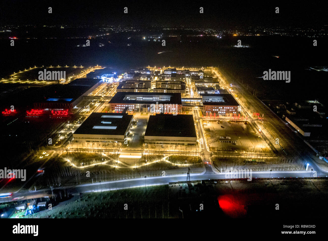 Hebei, Hebei, China. 12th Jan, 2019. Hebei, CHINAAerial photography of