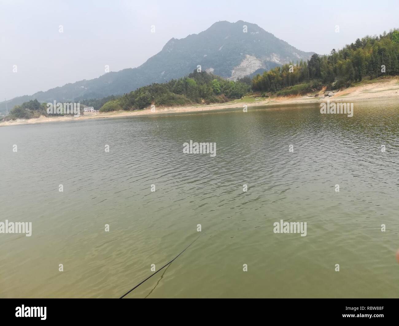 dav A distant view of Mount Furong in Qingshanqiao Town of Ningxiang, China. Stock Photo
