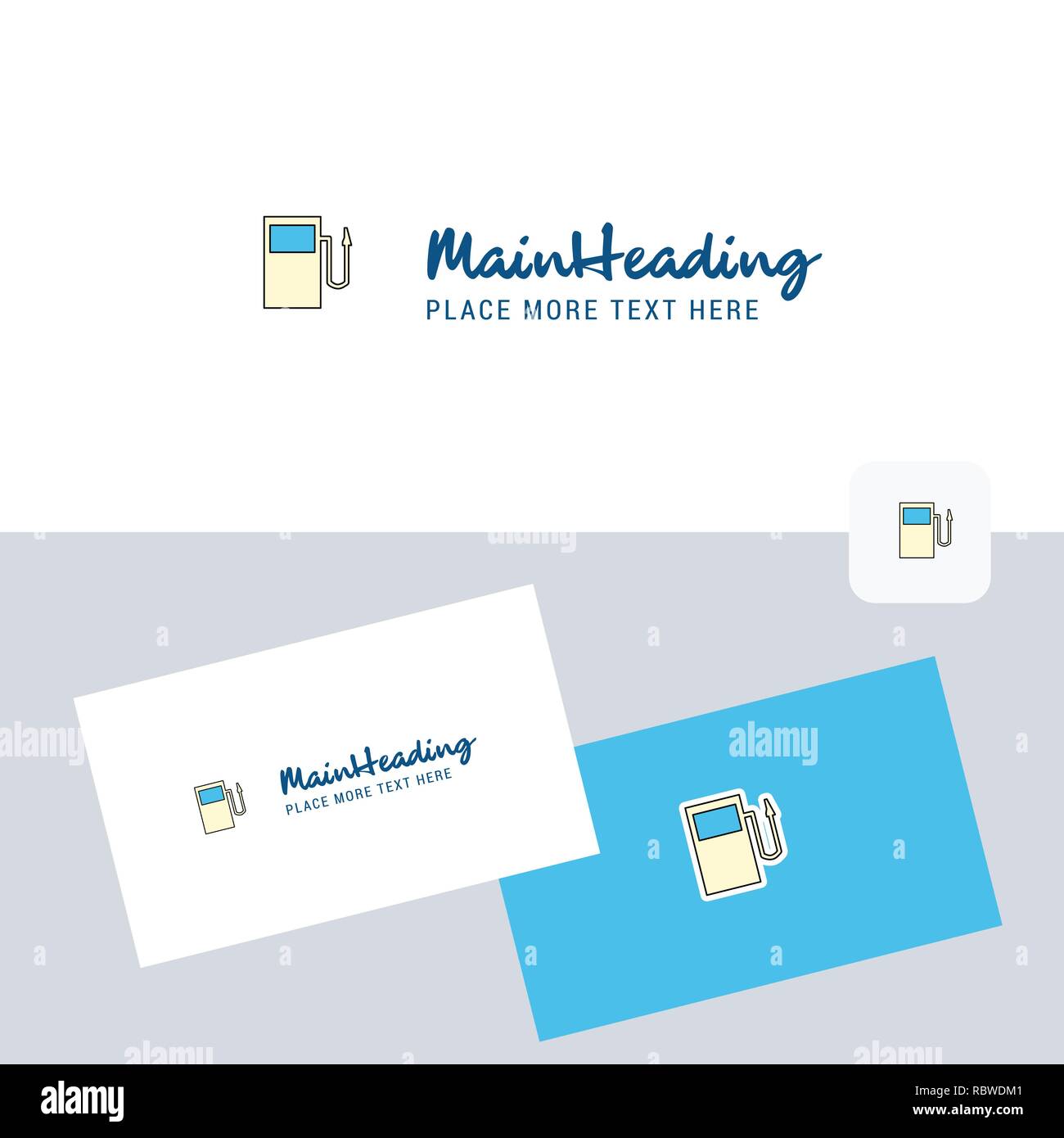Fuel Station Vector Logotype With Business Card Template