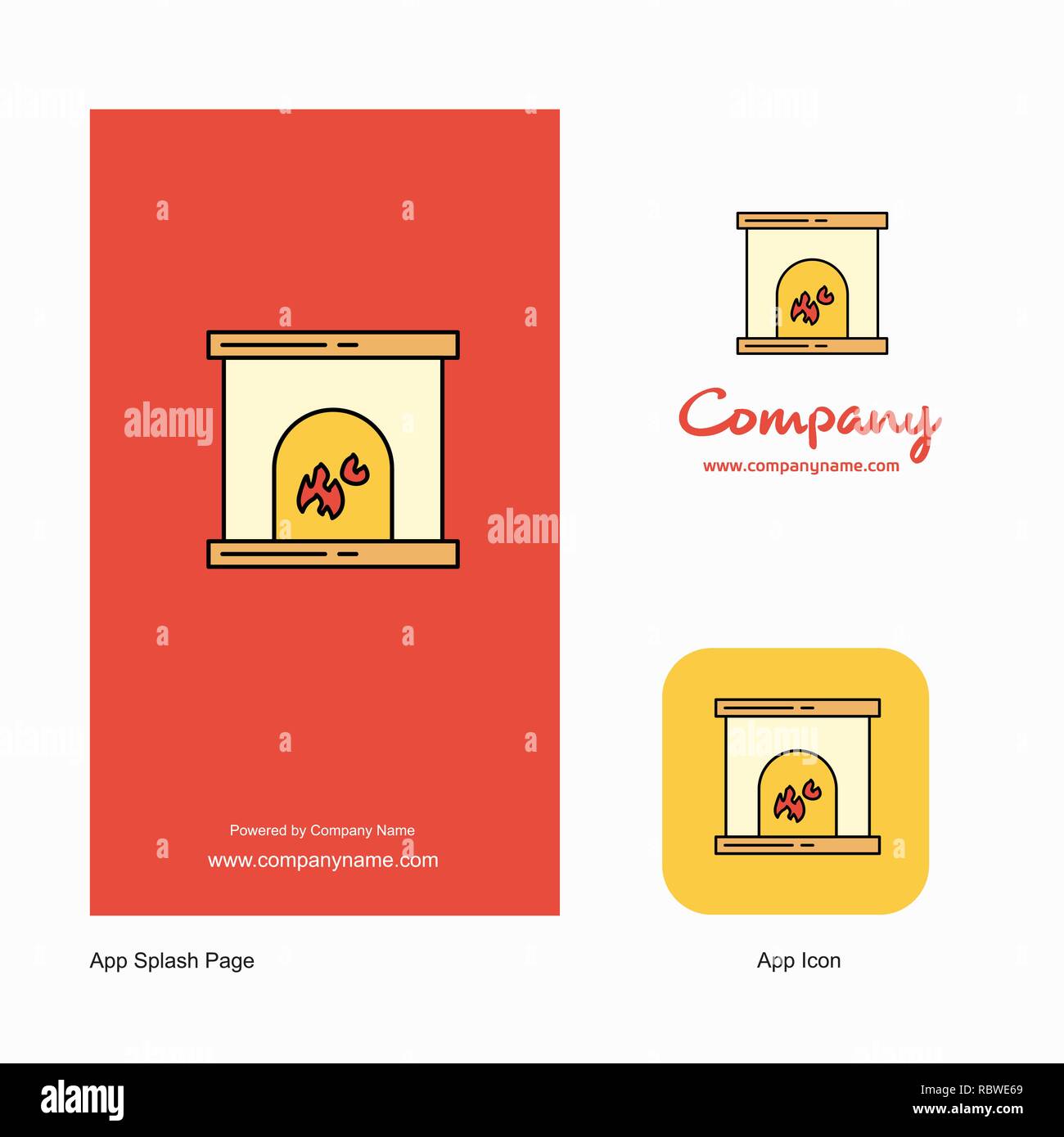 Chimney Company Logo App Icon and Splash Page Design. Creative Business