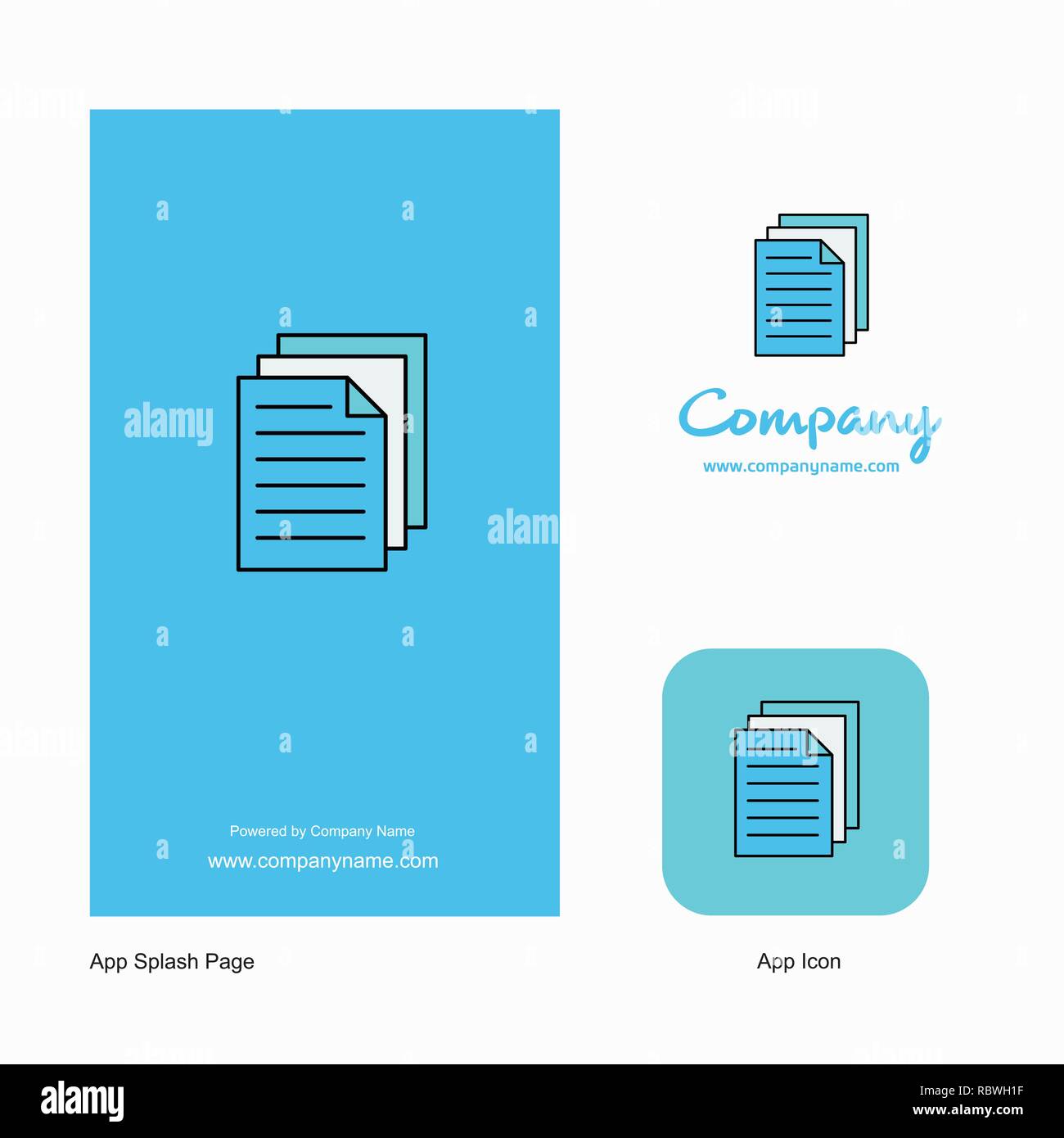 document company logo app icon and Splash page designођ document company logo app icon and Splash page designођ