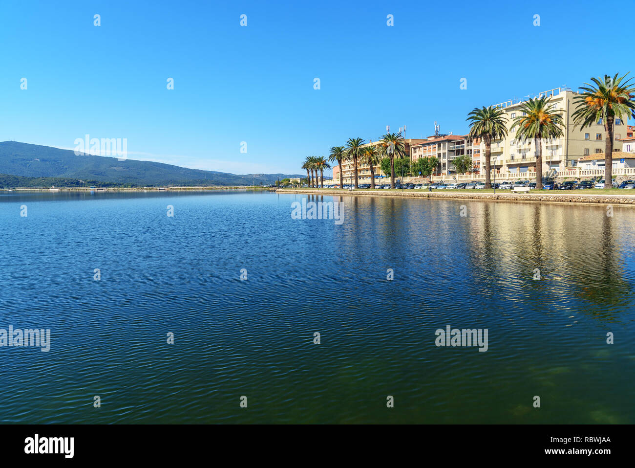 Waterfront of Orbetello on peninsula Argentario in Tuscany. Italy Stock  Photo - Alamy, image size:1300x957