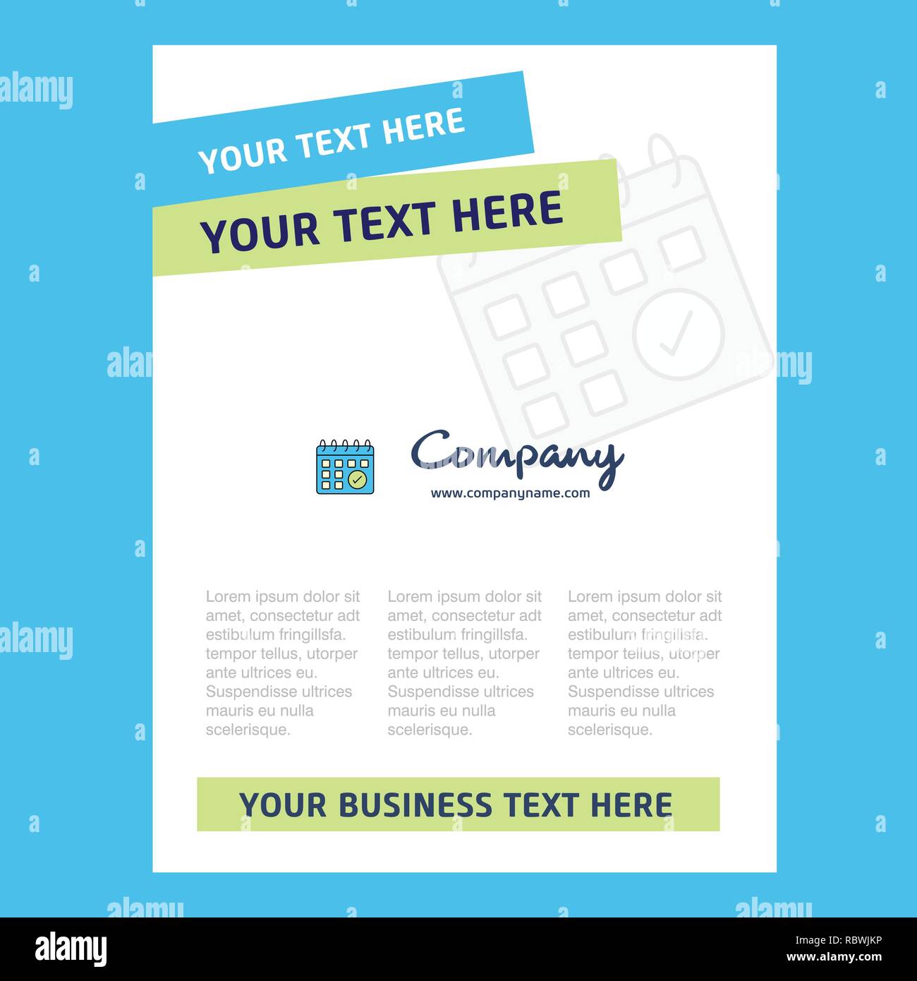 Calendar Title Page Design for Company profile ,annual report ...