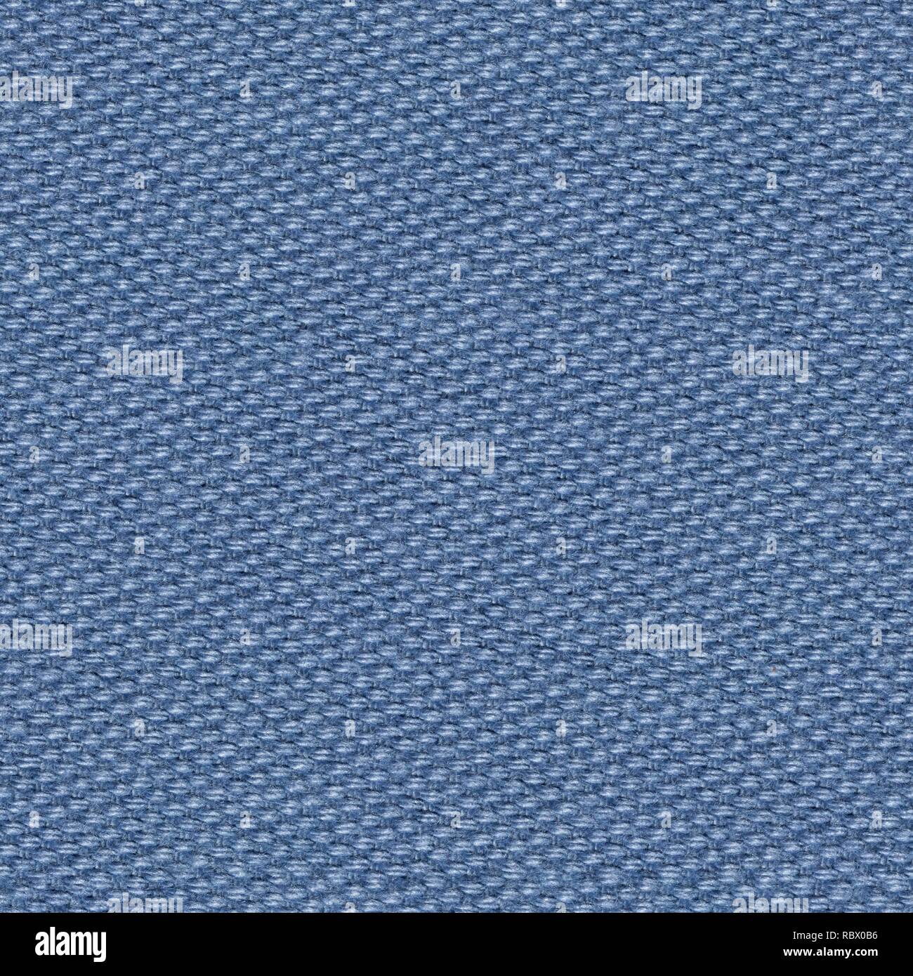 Precise fabric background in blue tone. Seamless square texture. Stock Photo