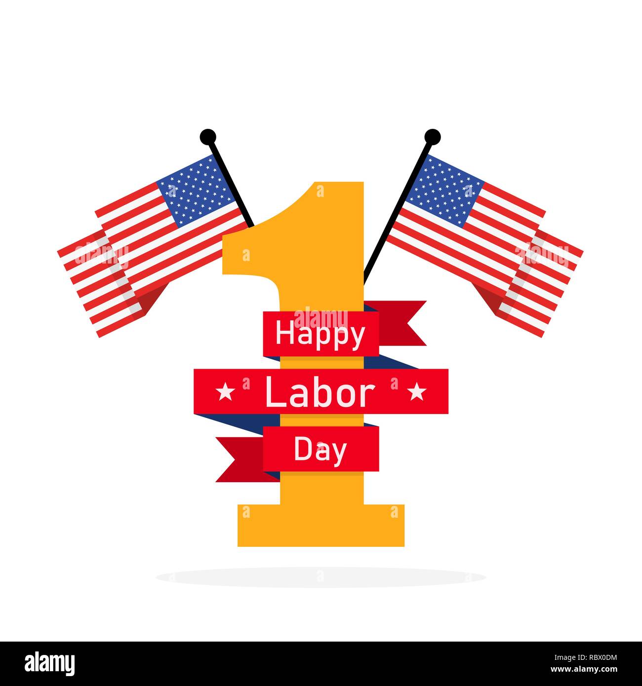 1 May. International Labor Day background. Vector illustration. Poster, greeting card or brochure template. Stock Vector