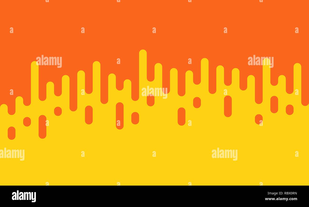 Orange background with rounded lines in flat design. Vector illustration. Abstract geometric background Stock Vector