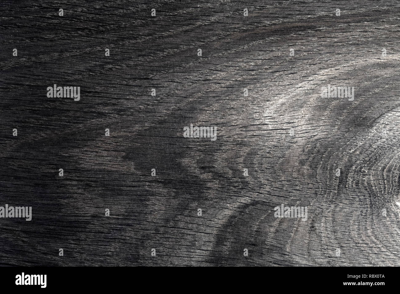 Black oak wooden wall background, texture of dark bark wood with old natural pattern for design. Stock Photo