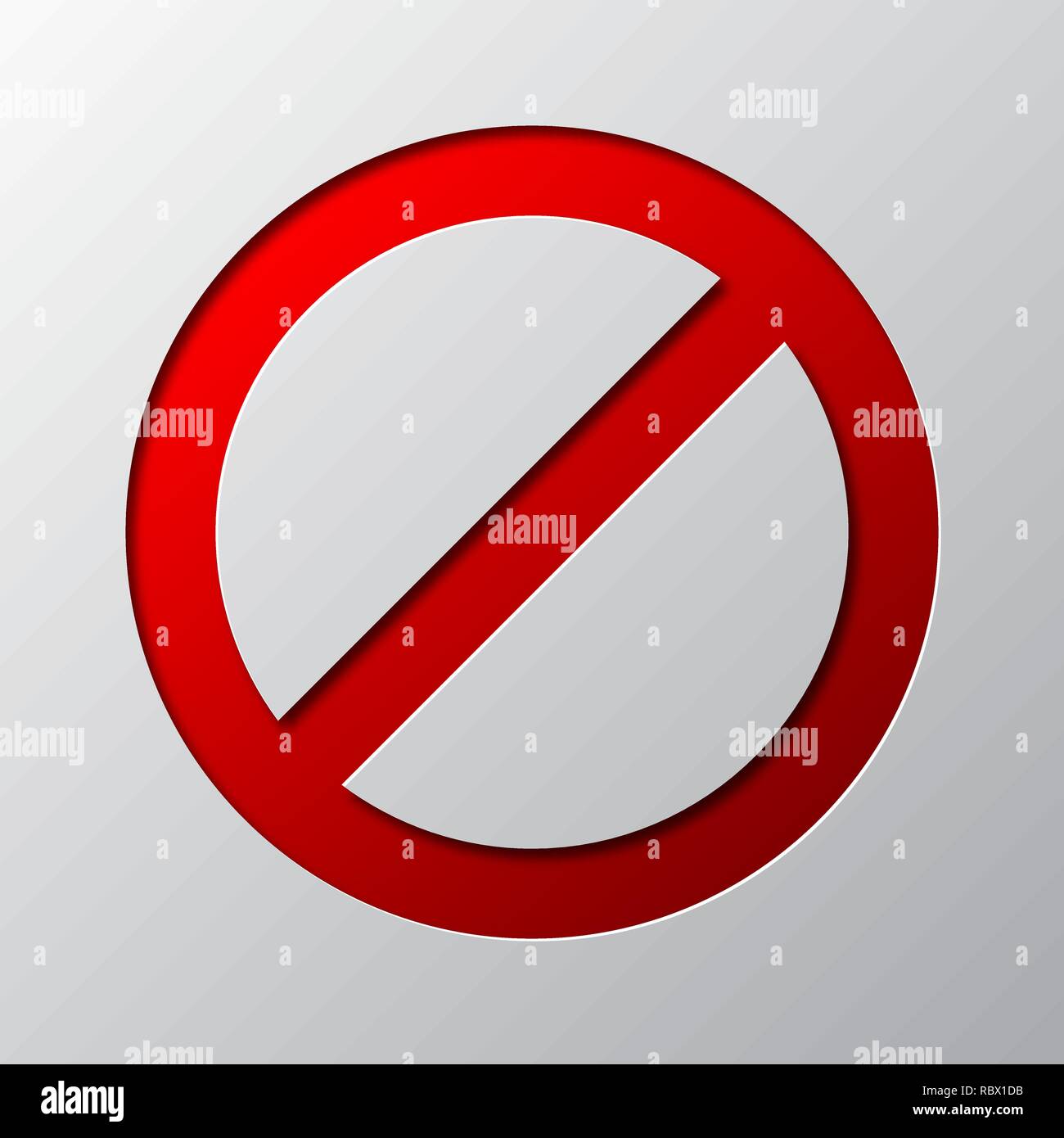 Paper art of the red STOP sign isolated. Vector illustration. STOP sign is cut from paper. Stock Vector
