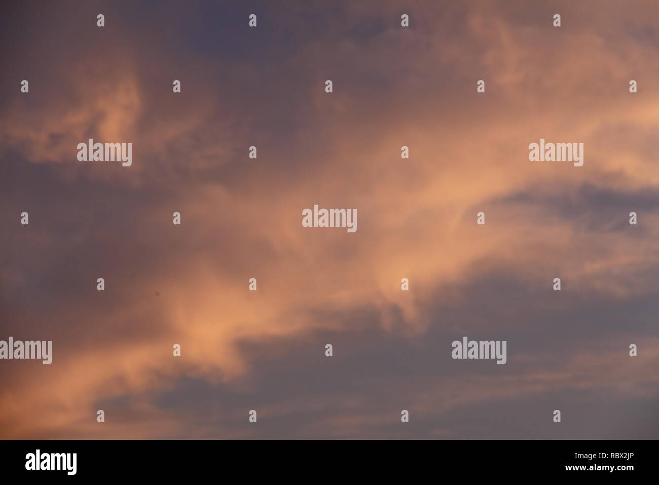 Low-Level Stratocumulus Evening Cloud Cover Stock Photo