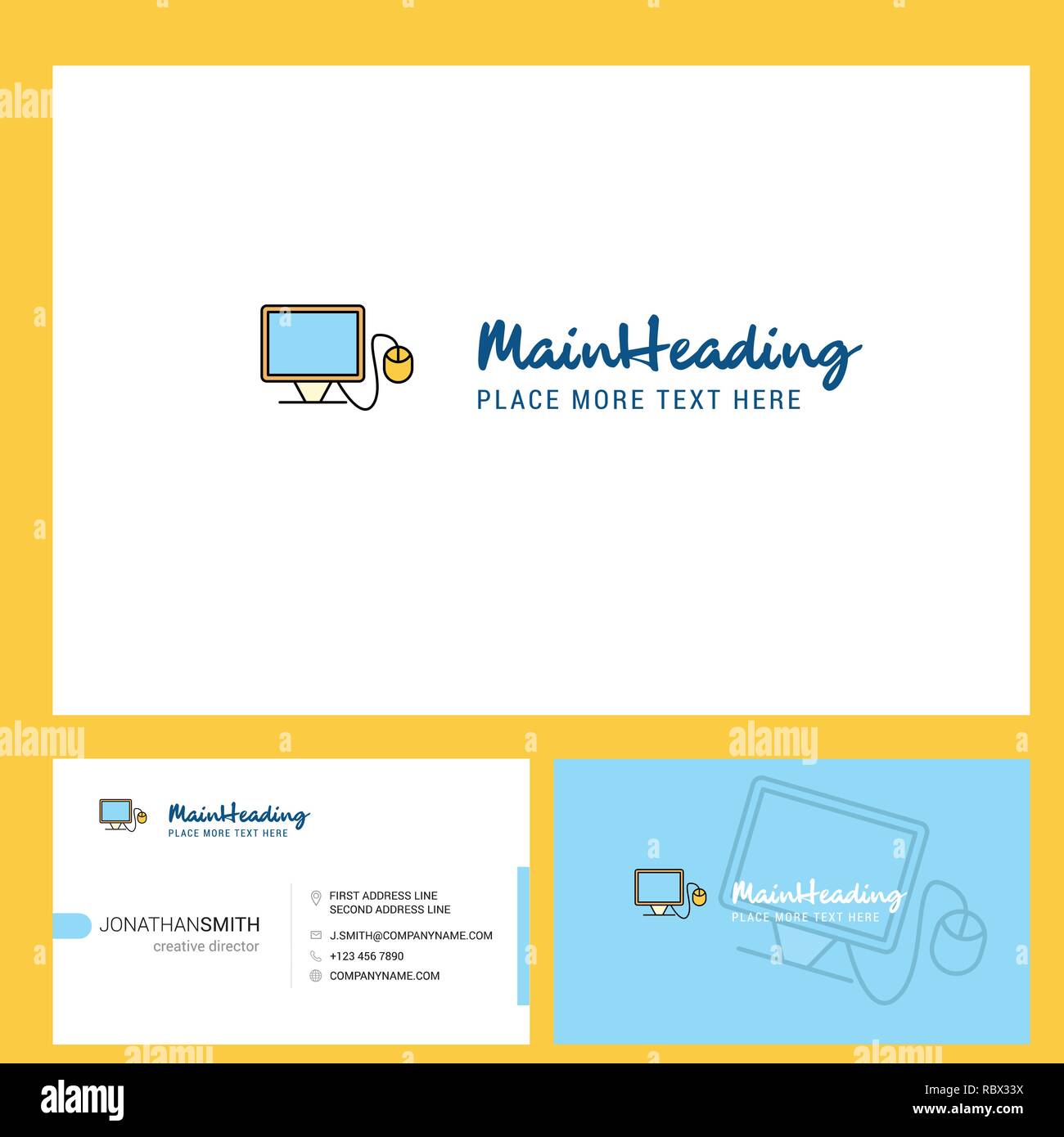 Computer Logo design with Tagline & Front and Back Busienss Card