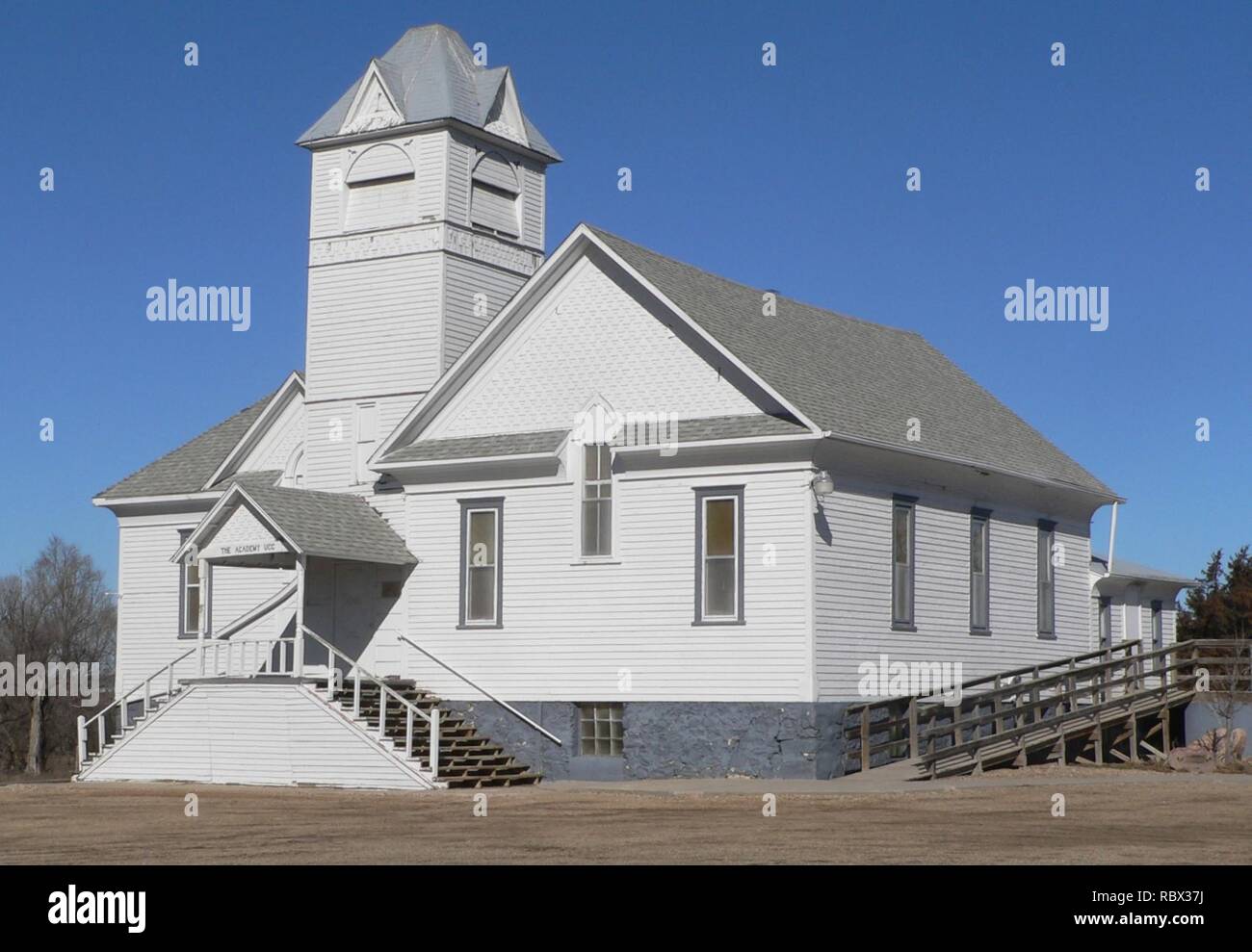 Academy, South Dakota, Church of Christ from SE 2 Stock Photo Alamy