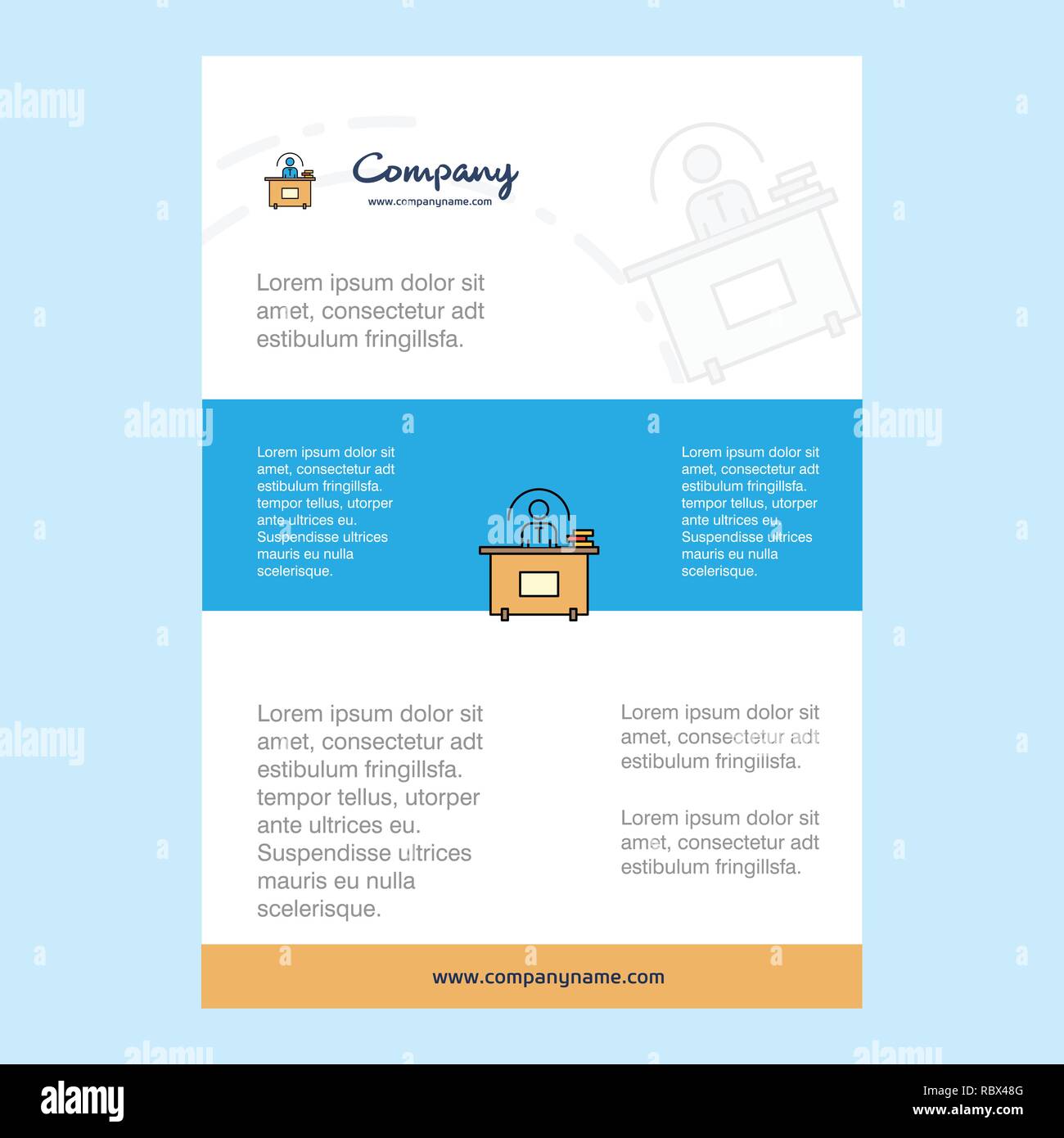 Template Layout For Office Desk Comany Profile Annual