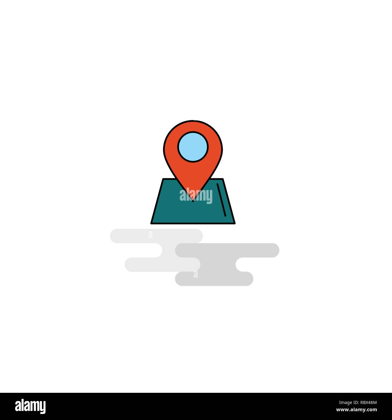 Flat Location Icon. Vector Stock Vector Image & Art - Alamy