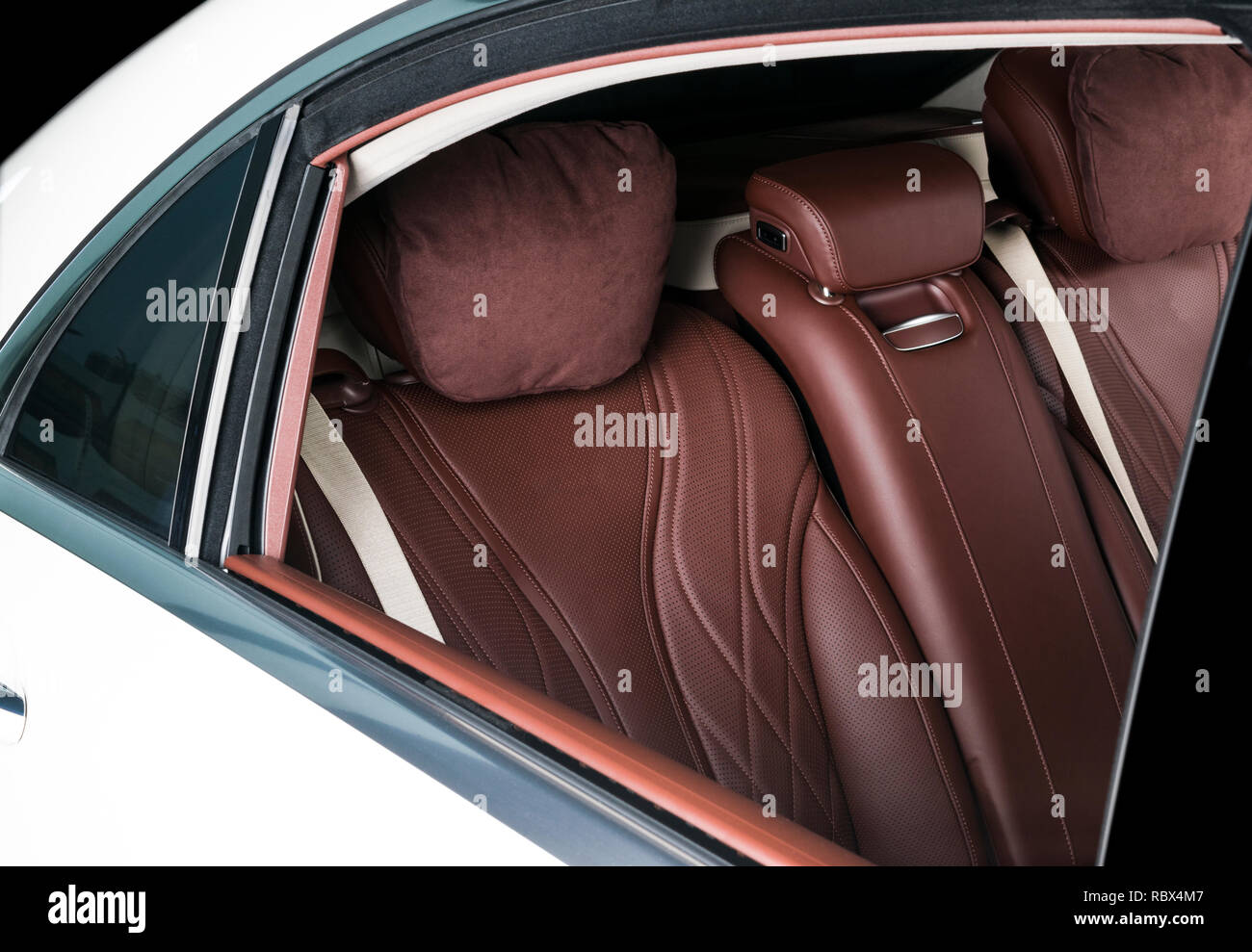 Modern Luxury car inside. Interior of prestige modern car. Comfortable