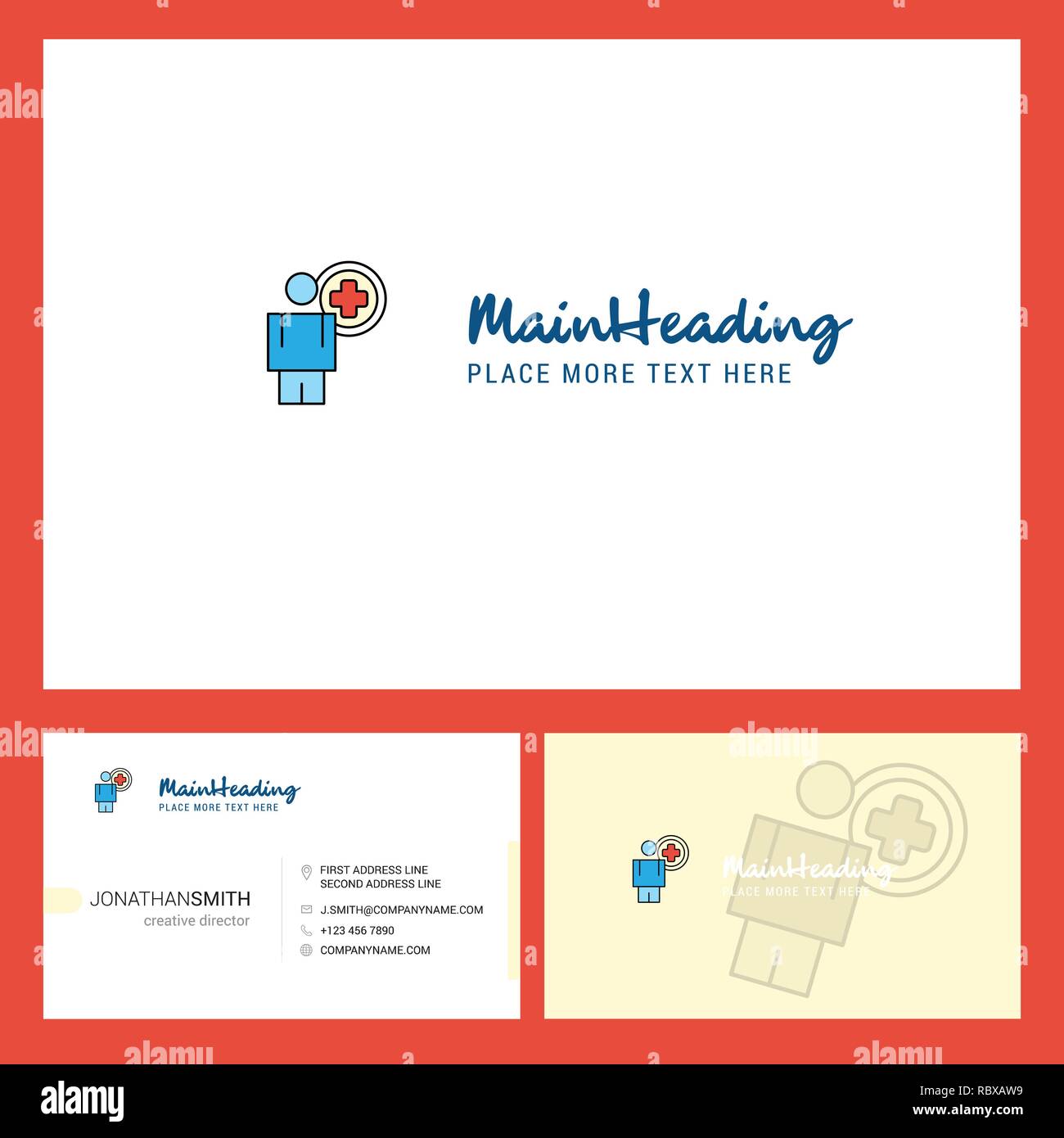 Medical doctor Logo design with Tagline & Front and Back Busienss Card