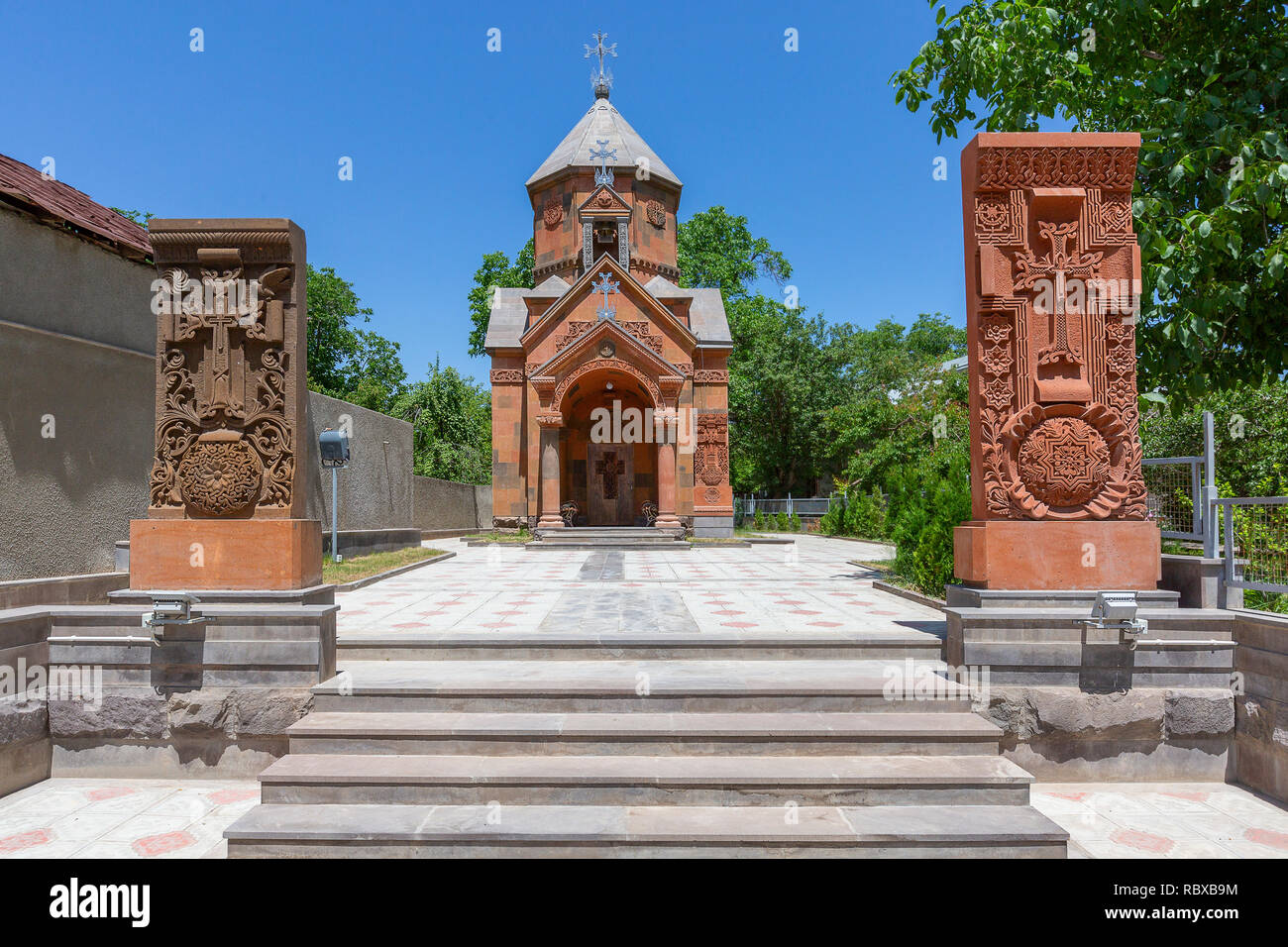 Armenian orthodox church in Garni, Armenia Stock Photo