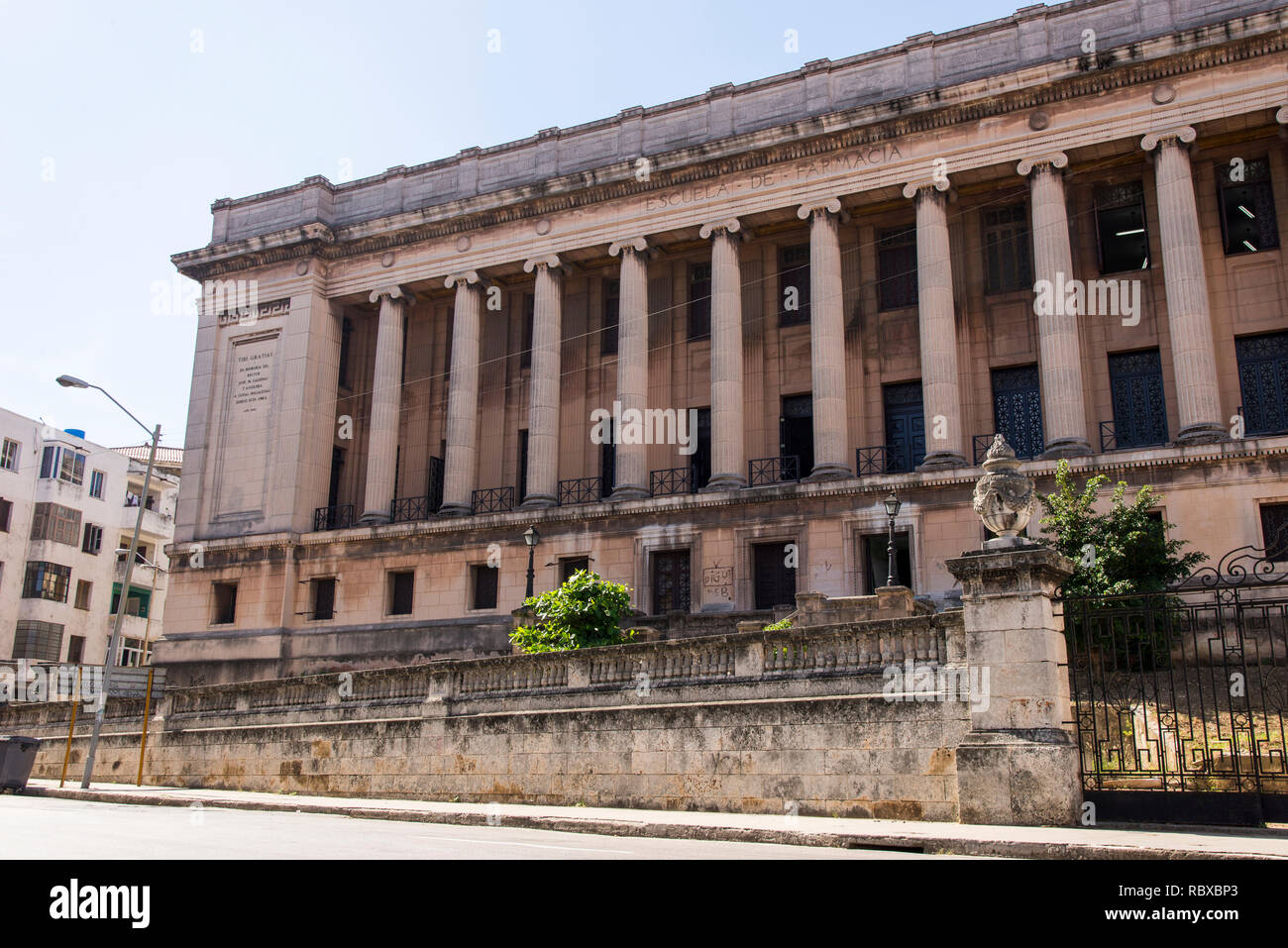 Farmacy School, University of Havan - San Lazaro, Vedado. Havana, La Habana, Cuba. Photo taken on 1st of November 2018 Stock Photo