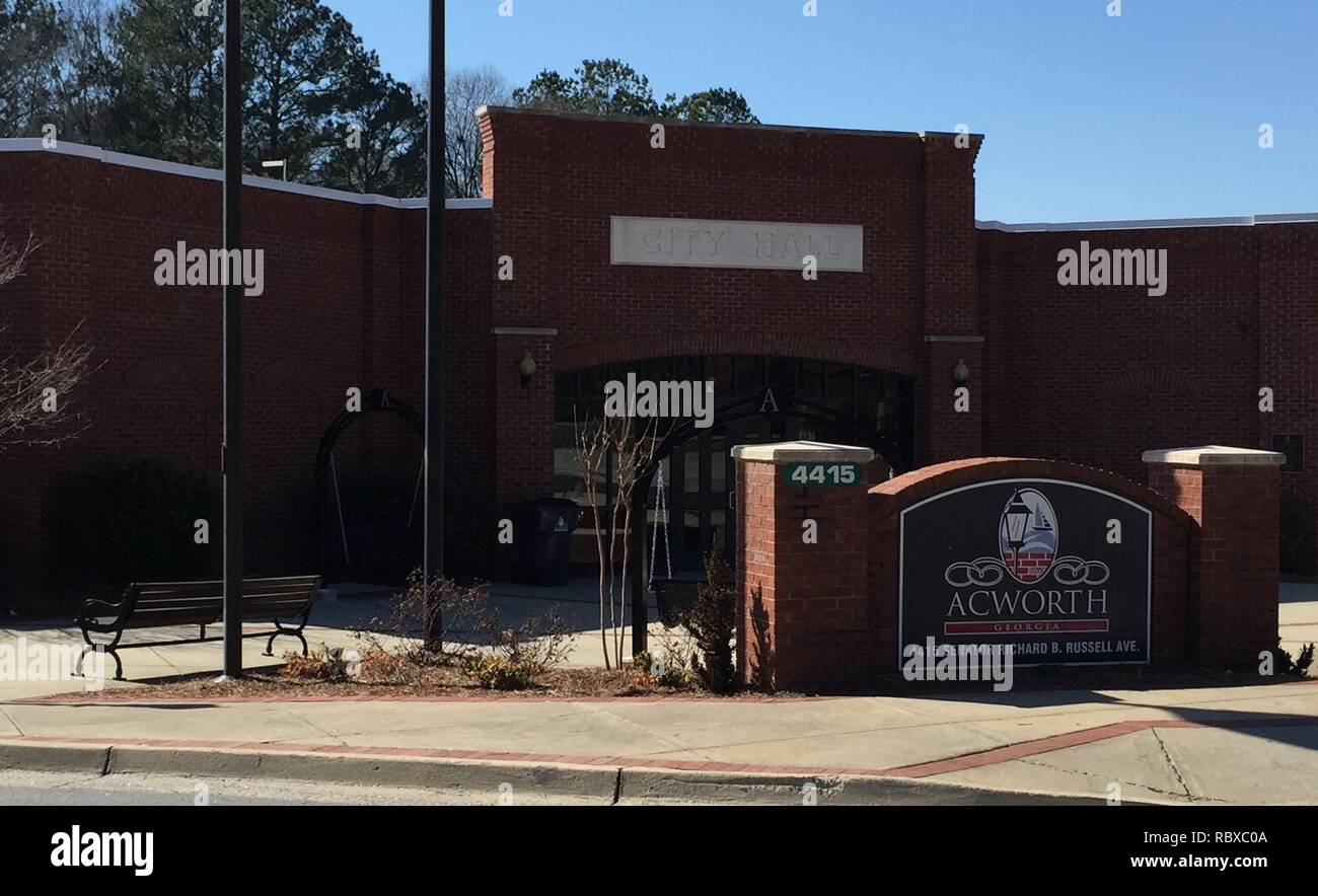Acworth City Hall Stock Photo Alamy