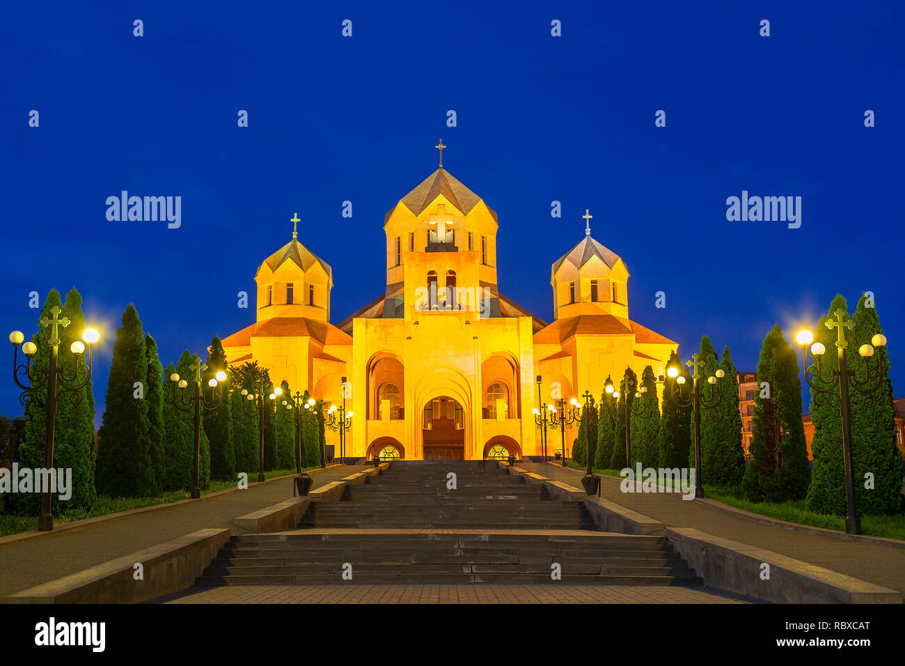 Cathedral dedicated to Saint Gregory the Illuminator, in Yerevan, Armenia Stock Photo