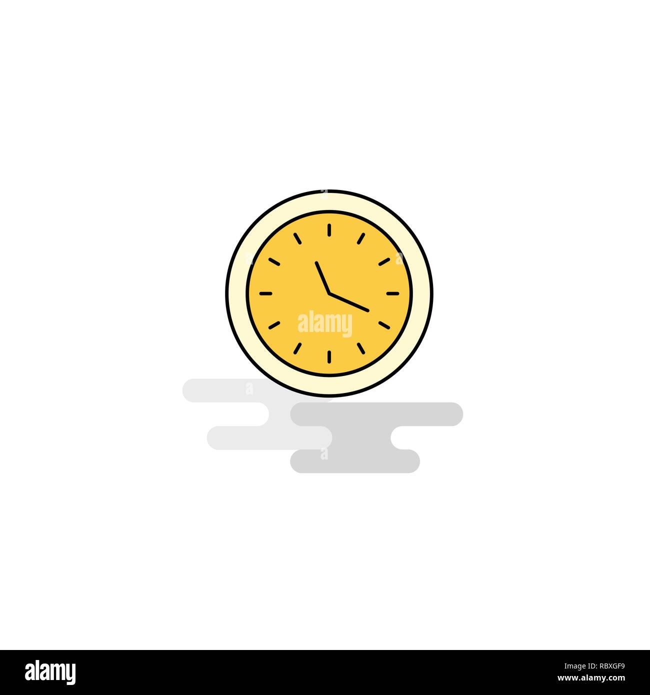 Flat Clock Icon. Vector Stock Vector Image & Art Alamy