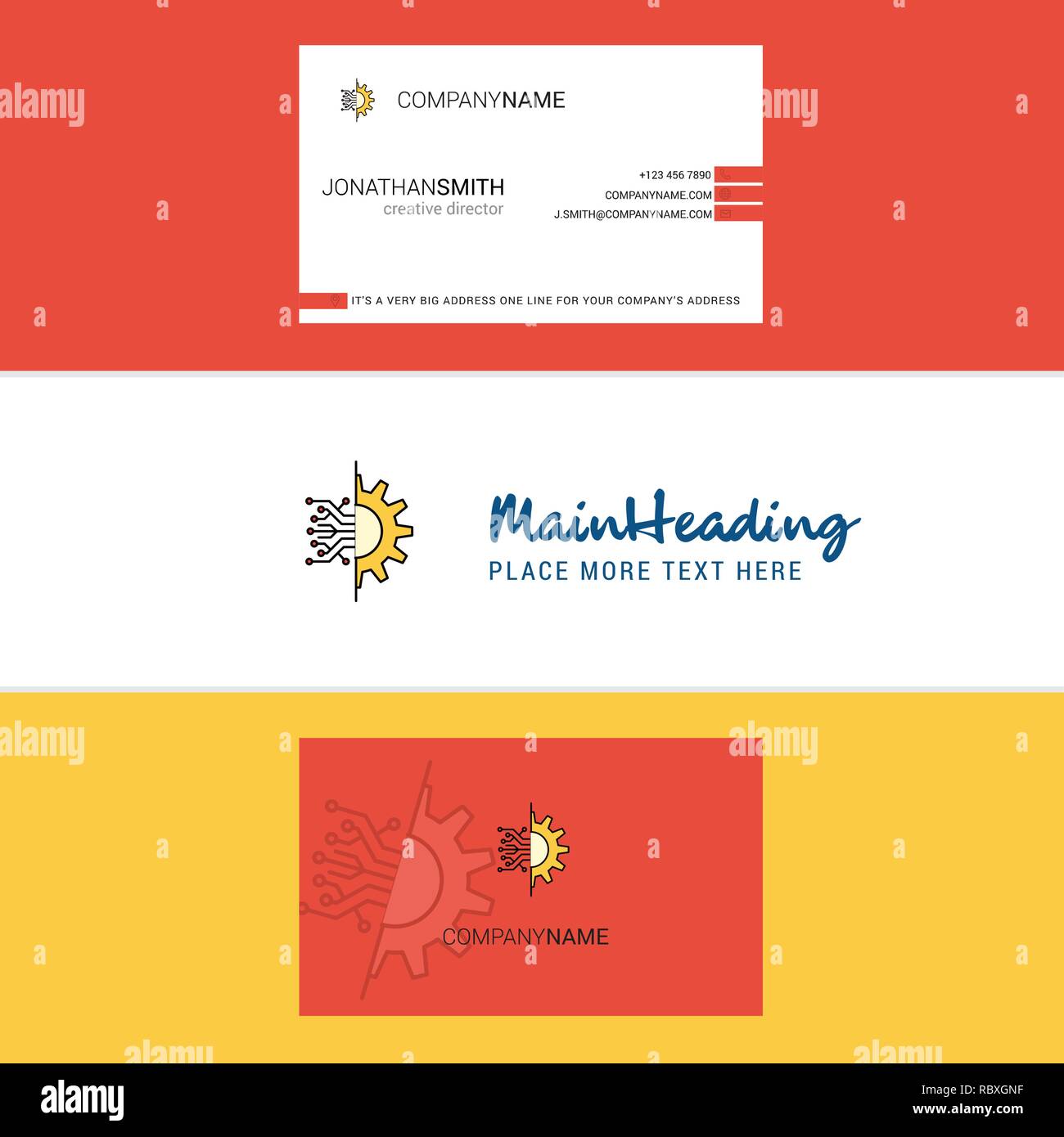 Beautiful Setting Logo and business card. vertical Design Vector Stock ...