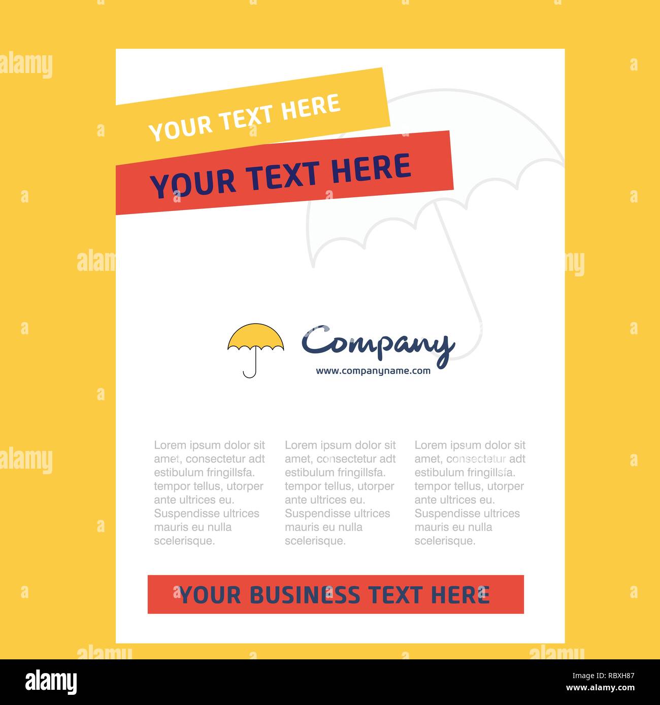 Umbrella Title Page Design for Company profile ,annual report