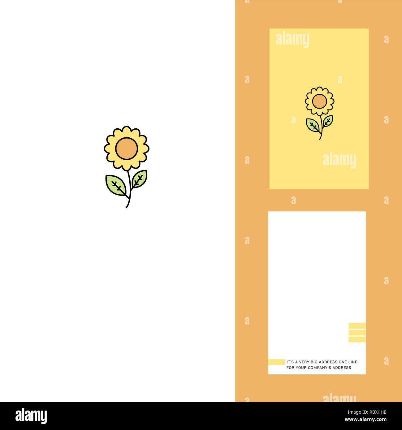 Flower Creative Logo and business card. vertical Design Vector Stock ...