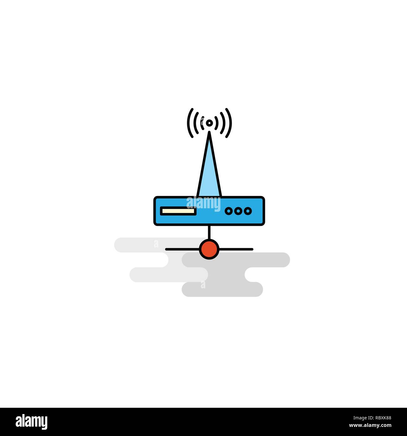 Flat Wifi router Icon. Vector Stock Vector Image & Art - Alamy