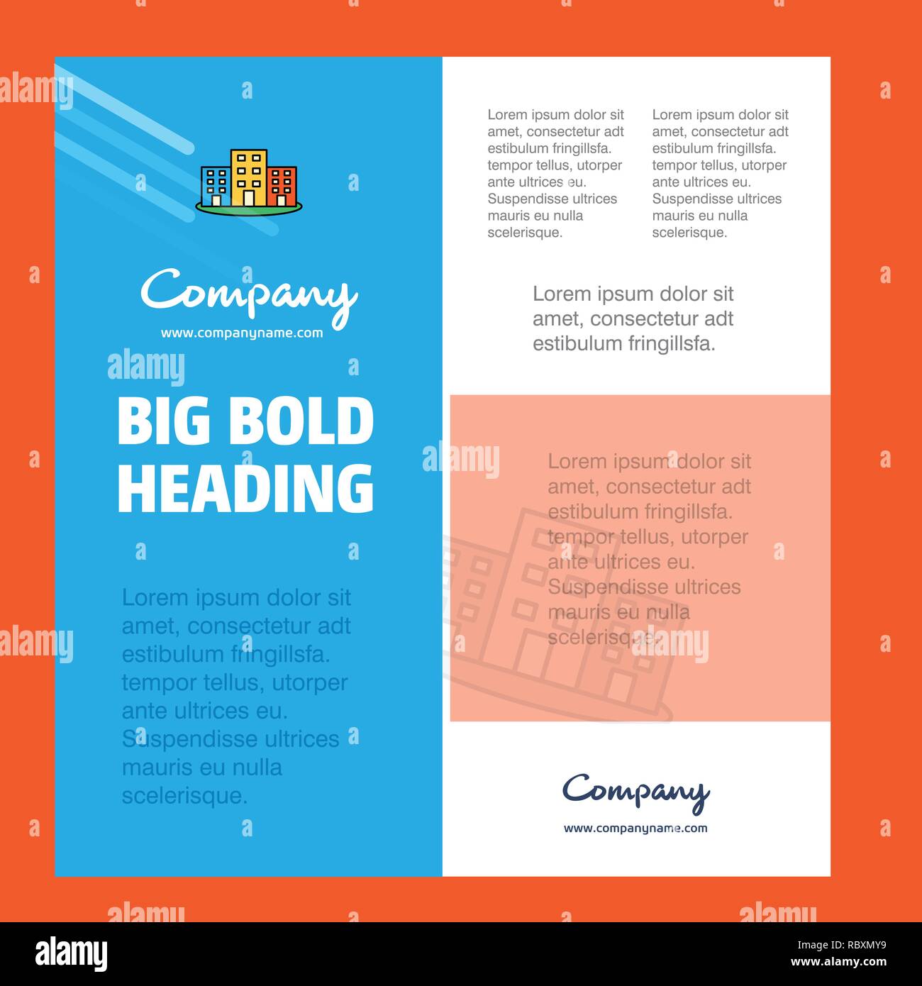 Buildings Business Company Poster Template With Place For Text And