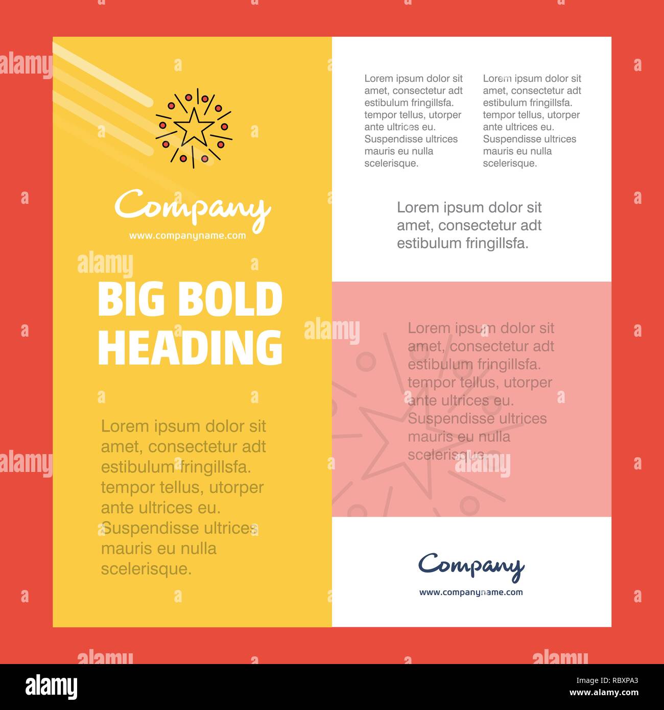 Star Business Company Poster Template With Place For Text And Images