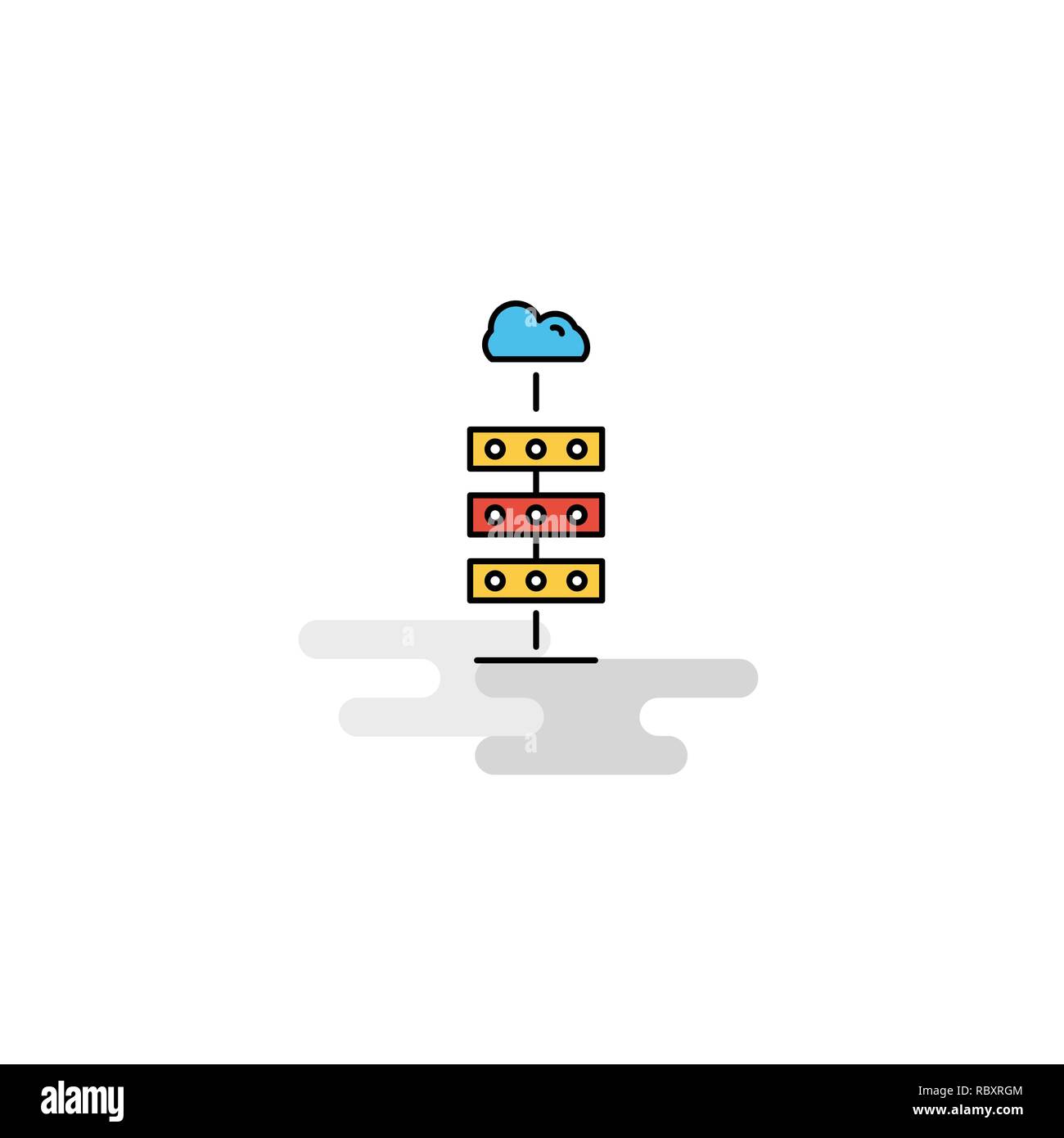Flat Cloud computing Icon. Vector Stock Vector Image & Art - Alamy