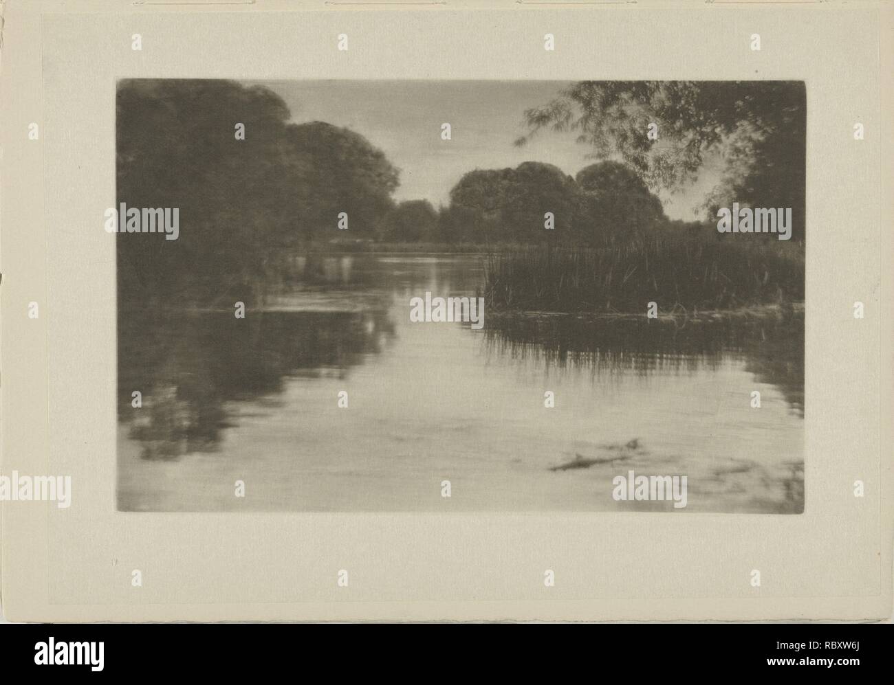 Landscape with water, James Craig Annan, 1910.jpg - RBXW6J Stock Photo