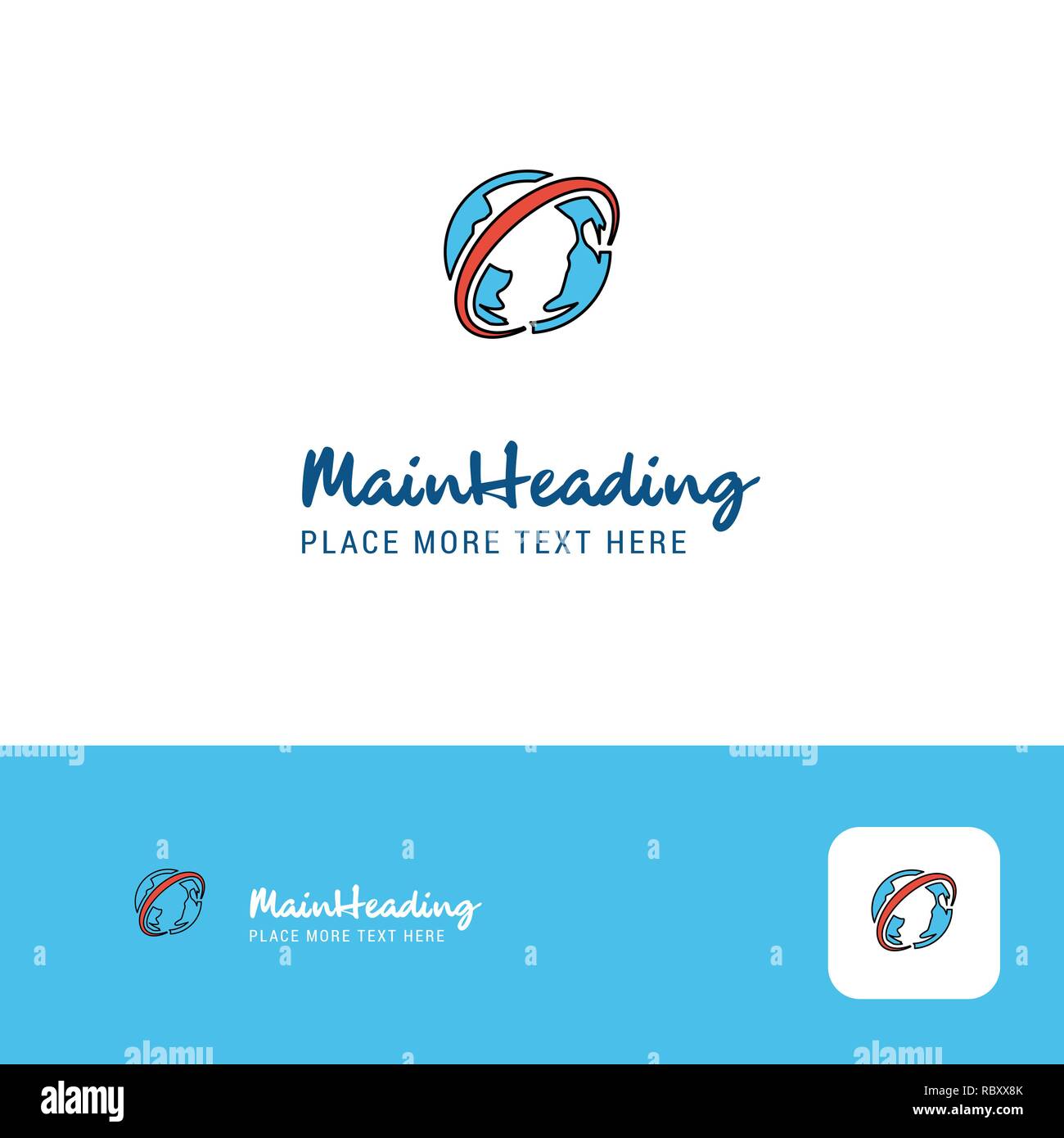 Creative Globe Logo Design Flat Color Logo Place For Tagline