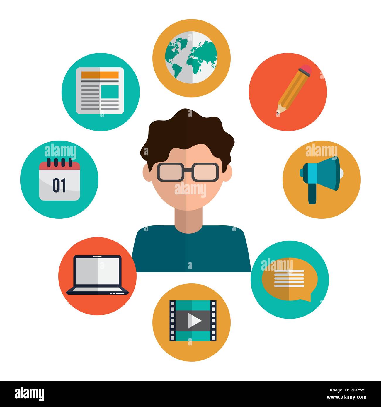 Blog icons design Stock Vector Image & Art - Alamy