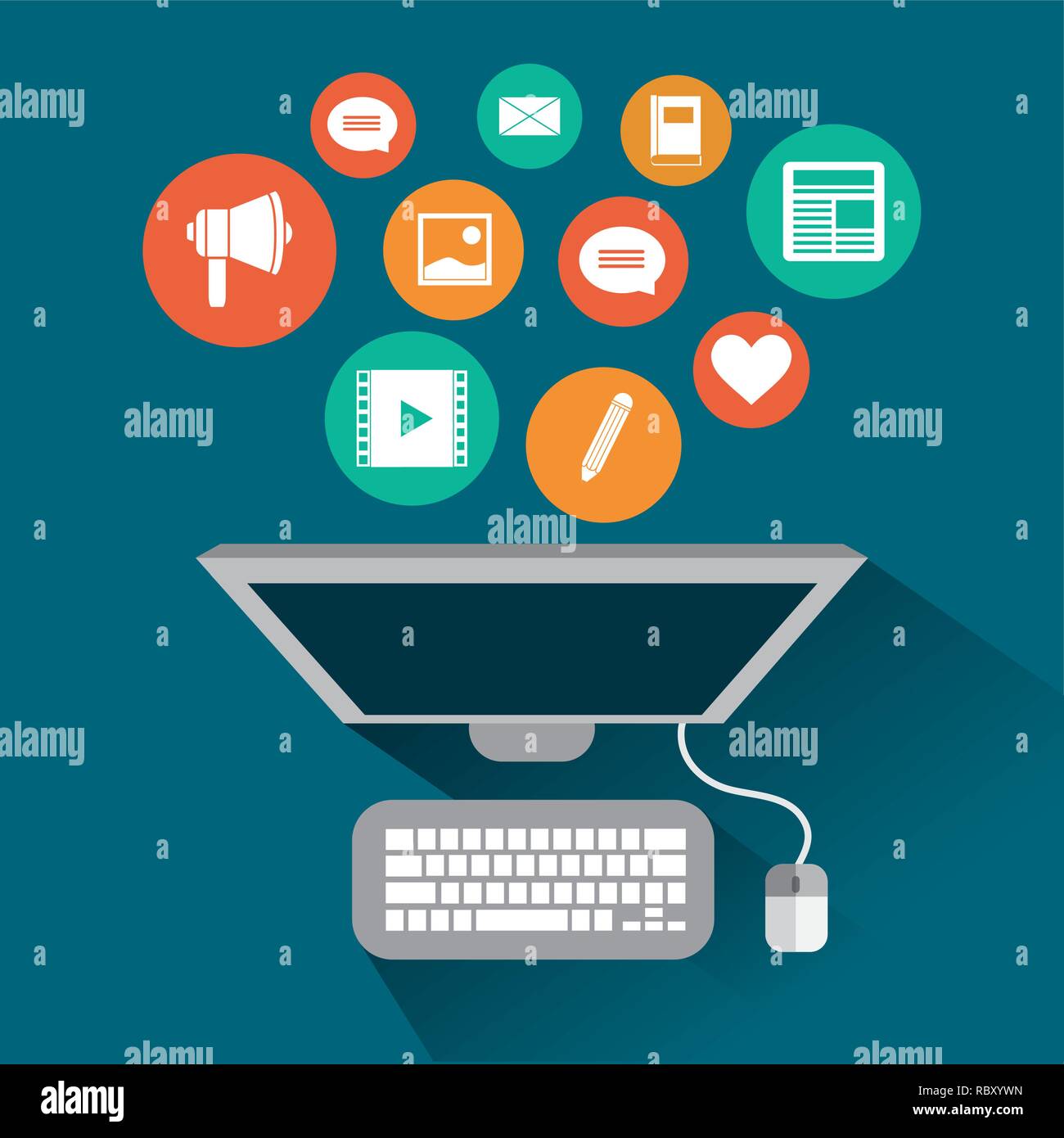 Blog icons design Stock Vector Image & Art - Alamy