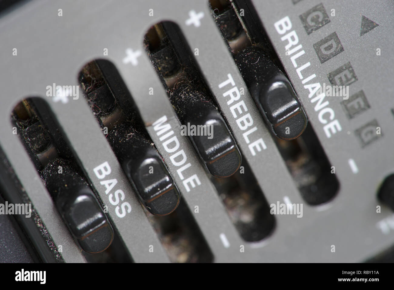 acoustic guitar tuner adjustment knobs, detail Stock Photo Alamy