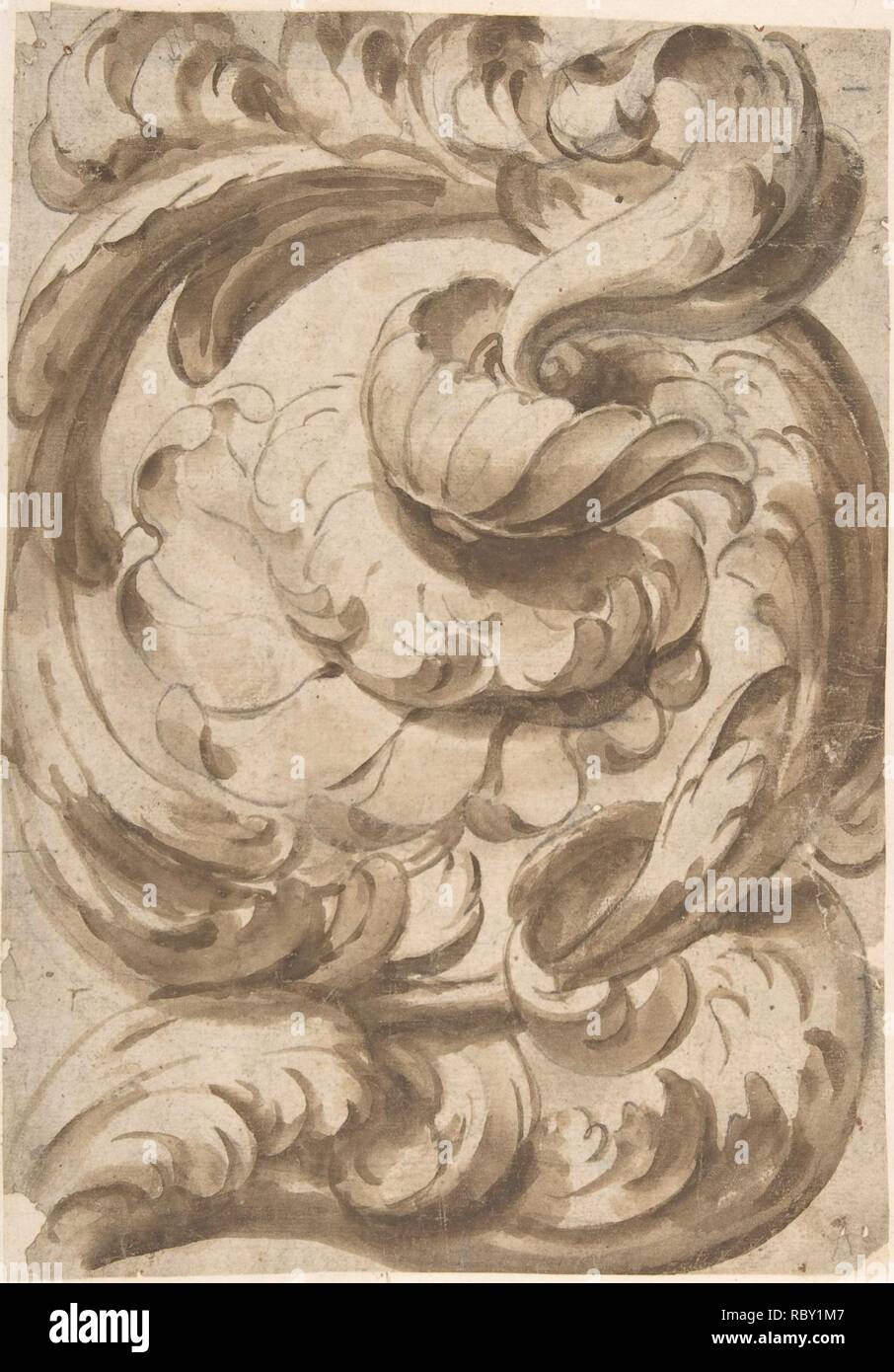 389386 Acanthus Scroll with Rosette Stock Photo - Alamy