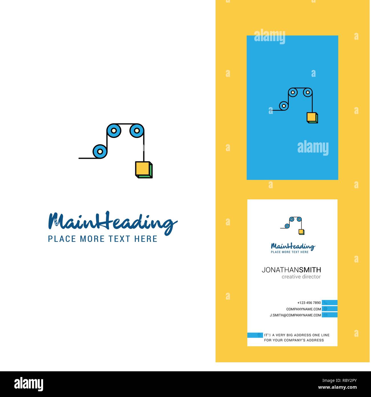Pulley Creative Logo and business card. vertical Design Vector Stock ...