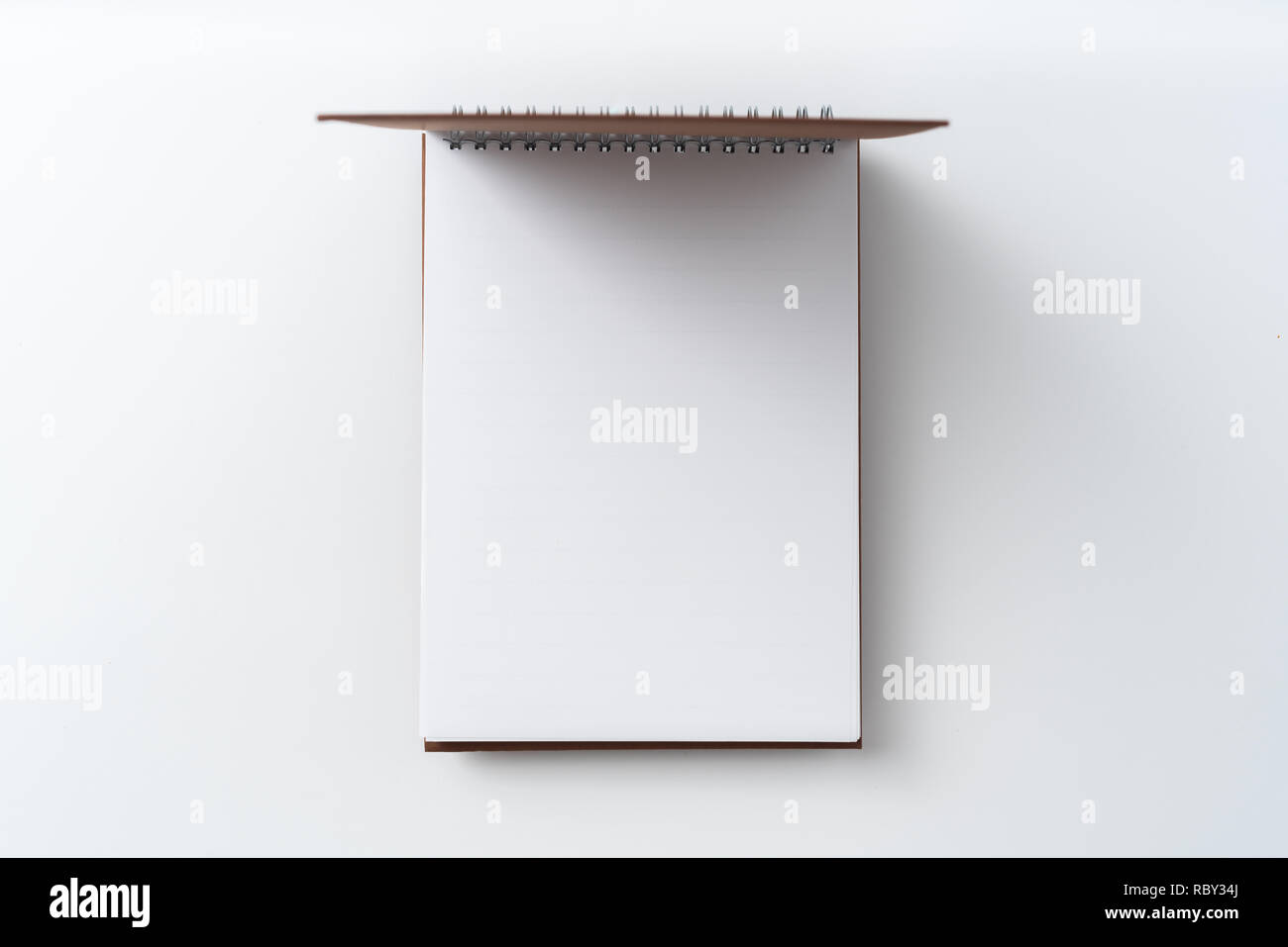 Design concept - Perspective view brown hardcover spiral notebook with ...