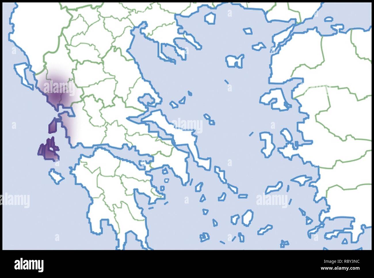 Acicula-hausdorfi-map-eur-nm-moll. Stock Photo