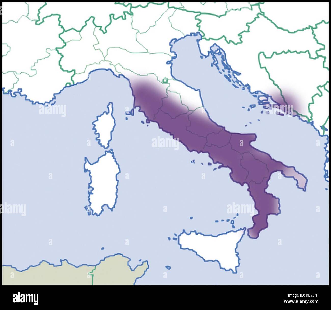 Acicula-szigethyannae-map-eur-nm-moll. Stock Photo