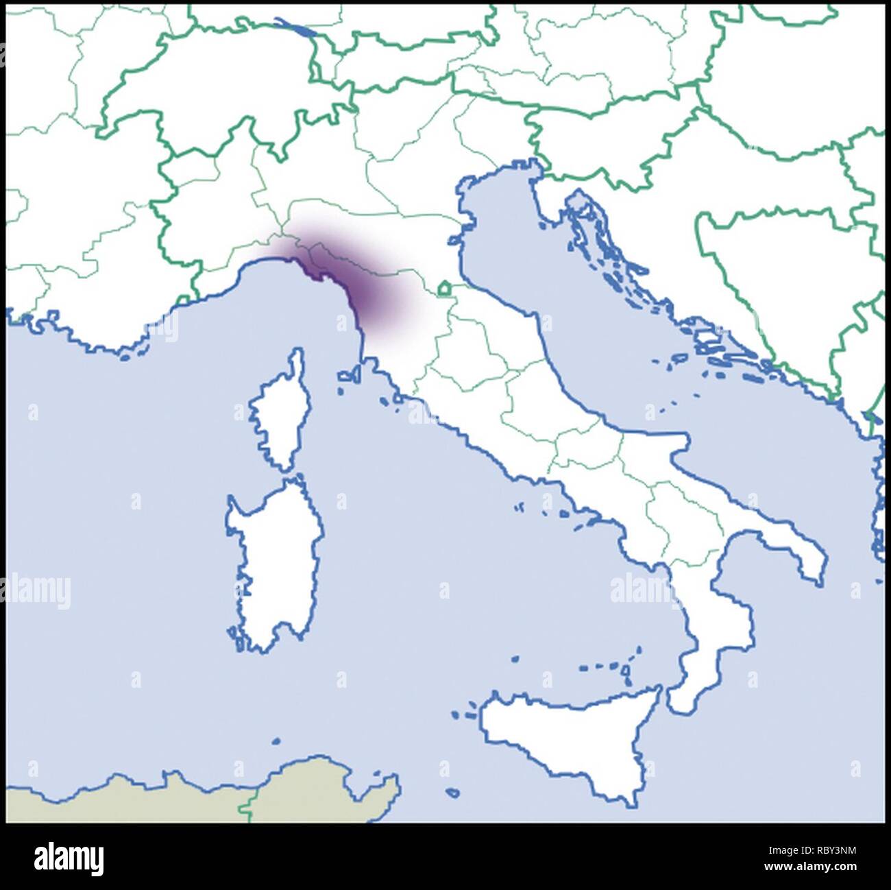 Acicula-vezzanii-map-eur-nm-moll. Stock Photo