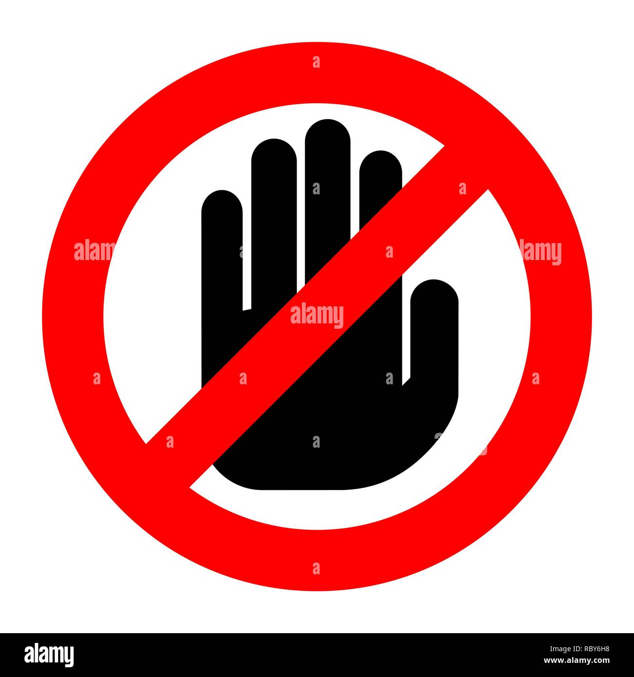 paper art of the red stop hand sign isolated vector illustration stop